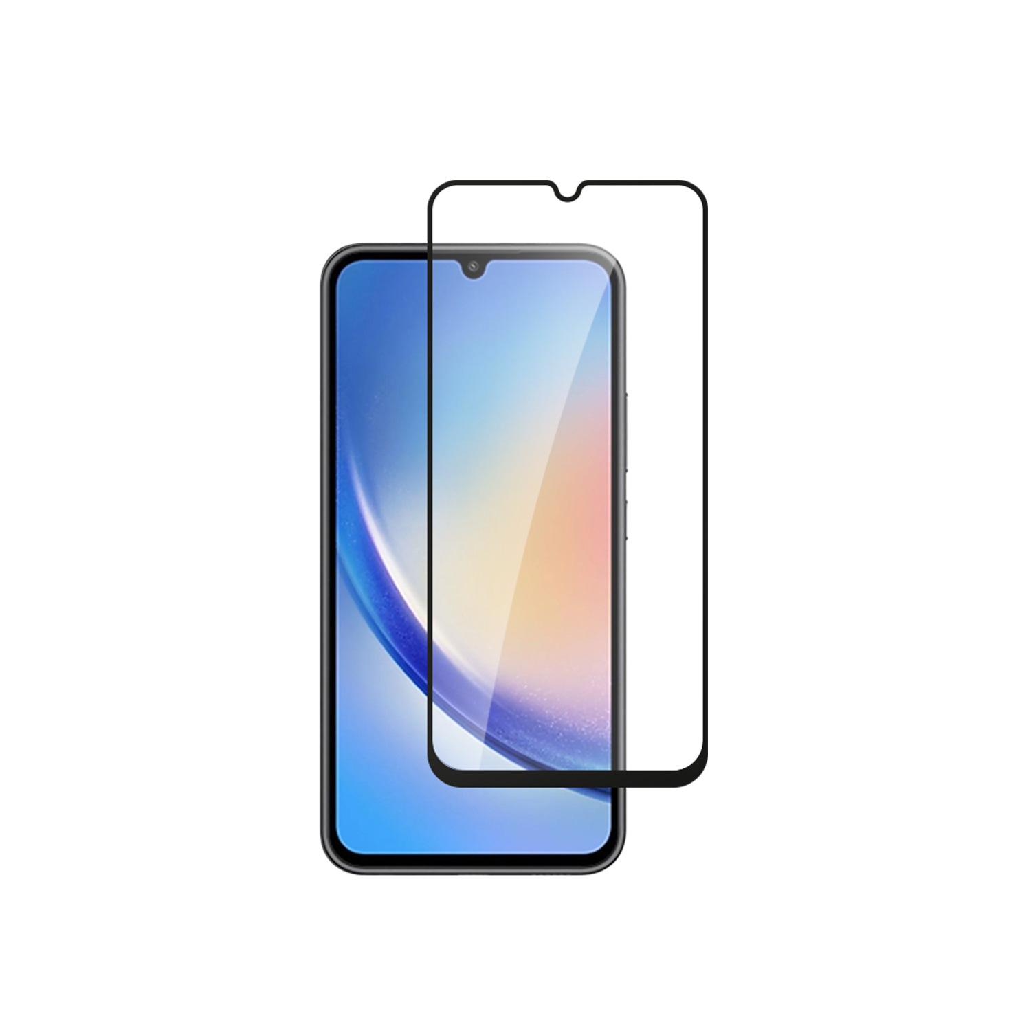 alkaya. | A Shield | Displayschutzglas | 3D Full Cover transparent, Samsung Galaxy A34