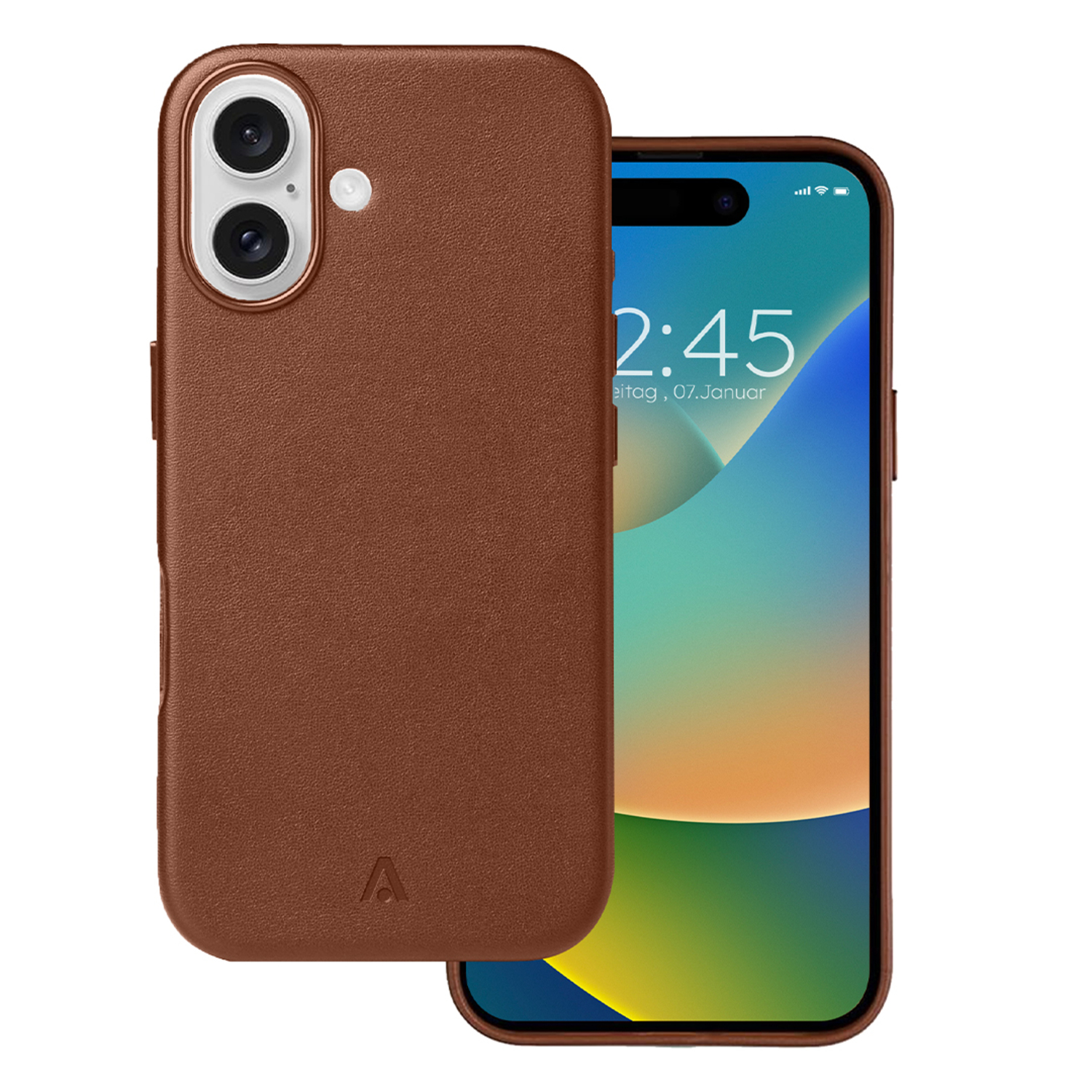 alkaya. | LUCID PU Leather Case kompatibel mit Magsafe braun, iPhone 16 Plus