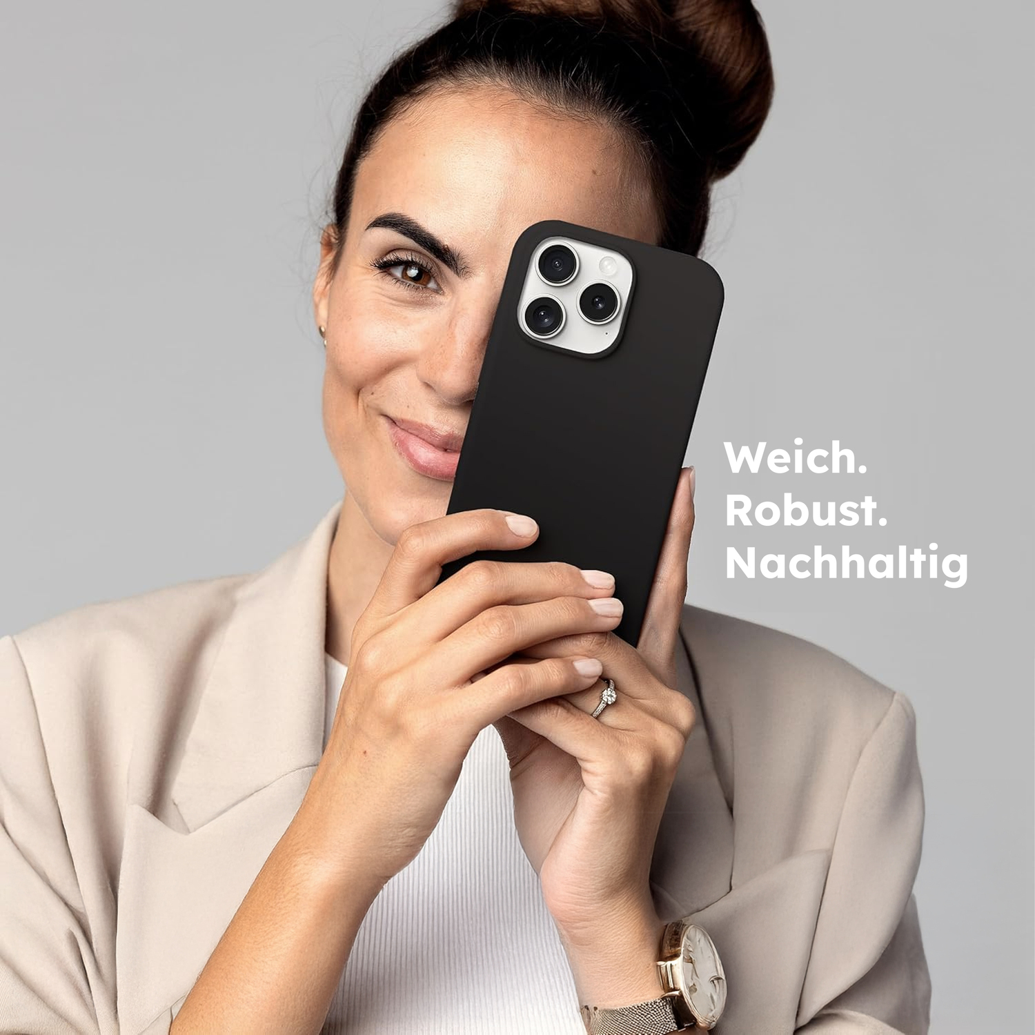 alkaya. | LUCID Silikon Case kompatibel mit Magsafe schwarz, iPhone 16 Pro