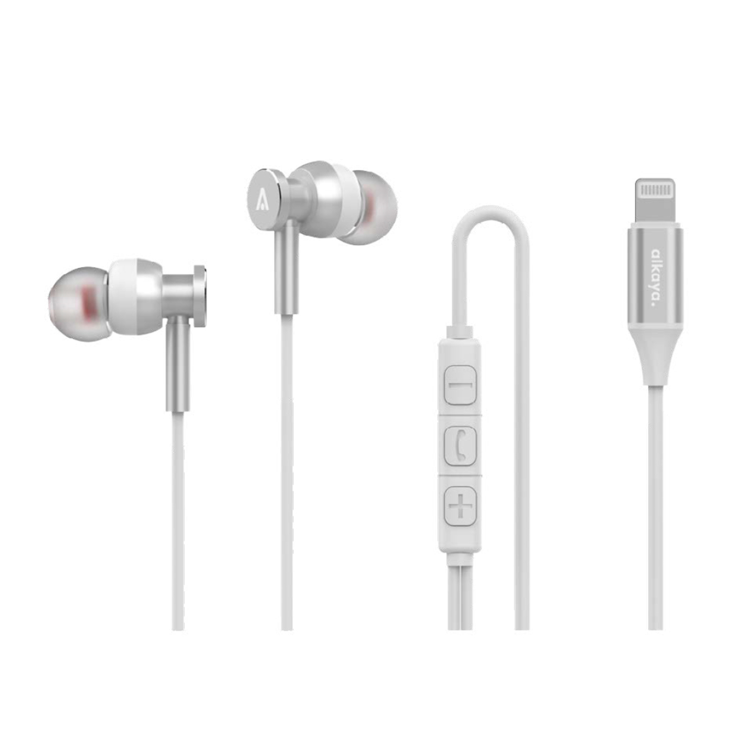 alkaya. | Quantum Direct Sound | Lightning Kabel Headset weiß