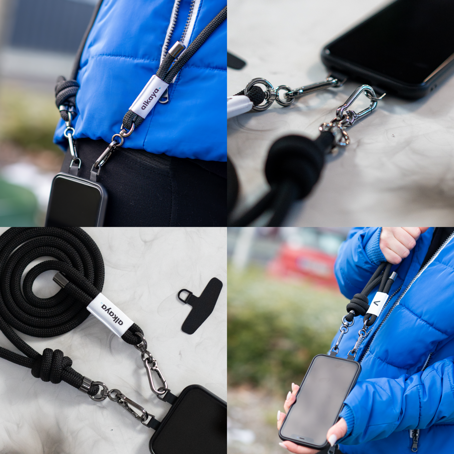 alkaya. | A Strap | Premium Lanyard lHandy Kette schwarz