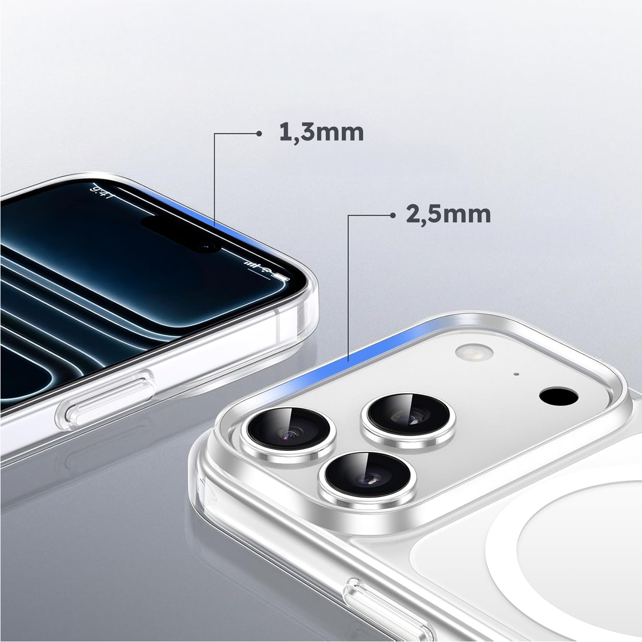 alkaya. | LUCID Clear Case kompatibel mit Magsafe transparent, iPhone 17 Pro