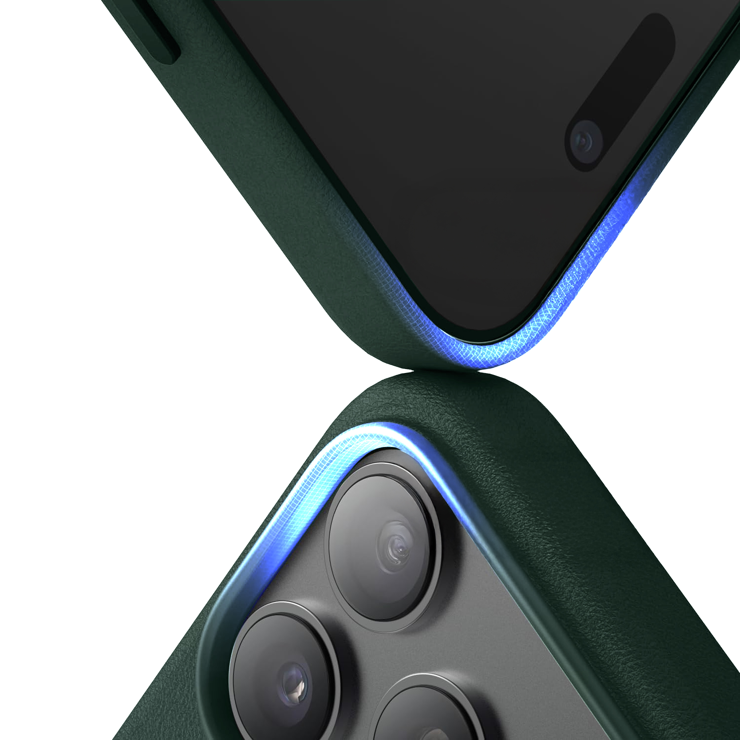 alkaya. | LUCID PU-Leder Case kompatibel mit Magsafe dunkelgrün, iPhone 17 Pro