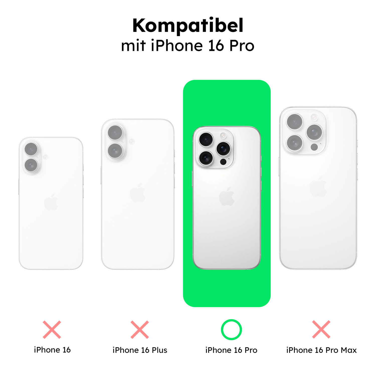 alkaya. | LUCID Clear Case kompatibel mit Magsafe transparent, iPhone 16 Pro