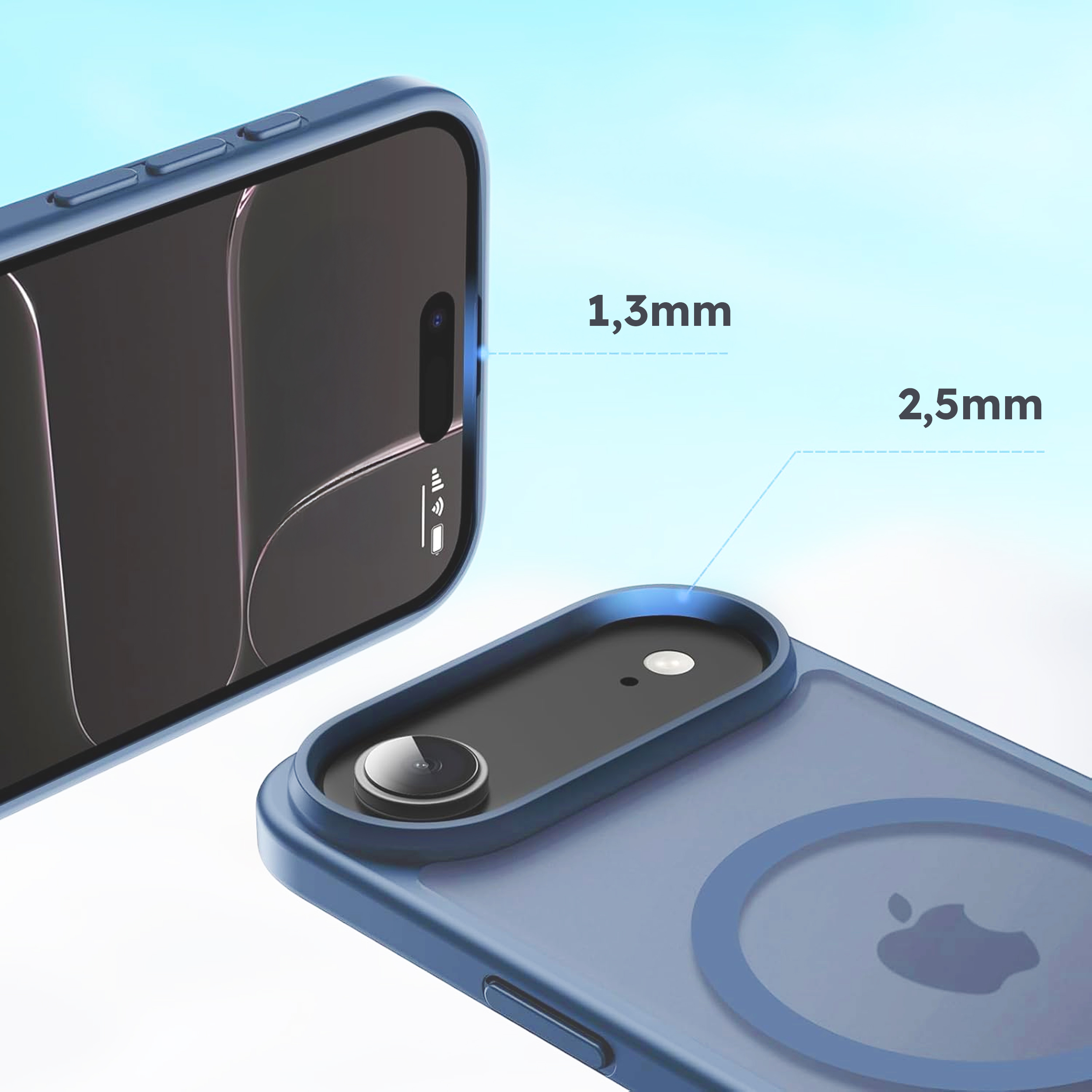 alkaya. | LUCID Protect Case kompatibel mit Magsafe blau, iPhone 17 Air