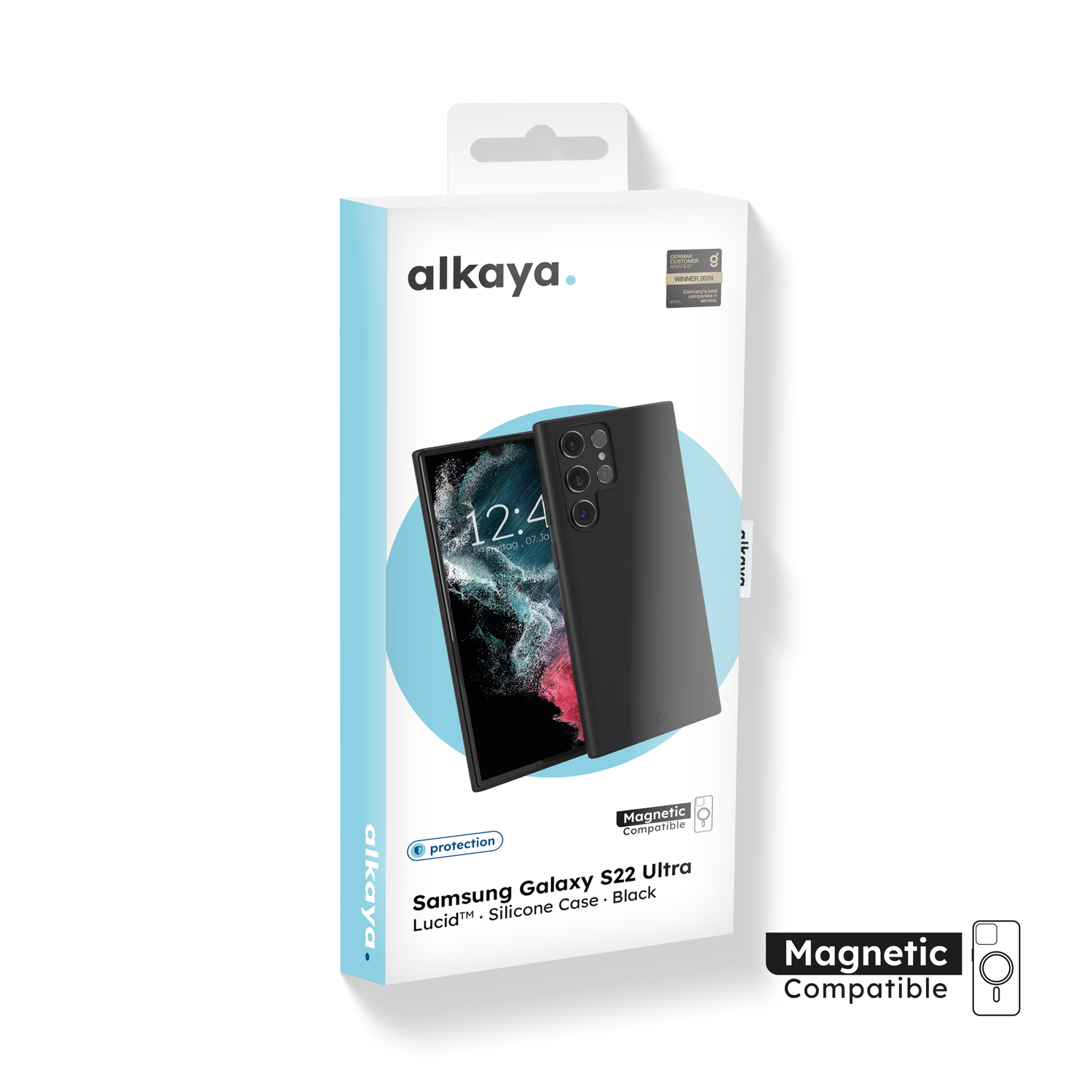 alkaya. | LUCID Silikon Case kompatibel mit Magsafe schwarz, Samsung S22 Ultra