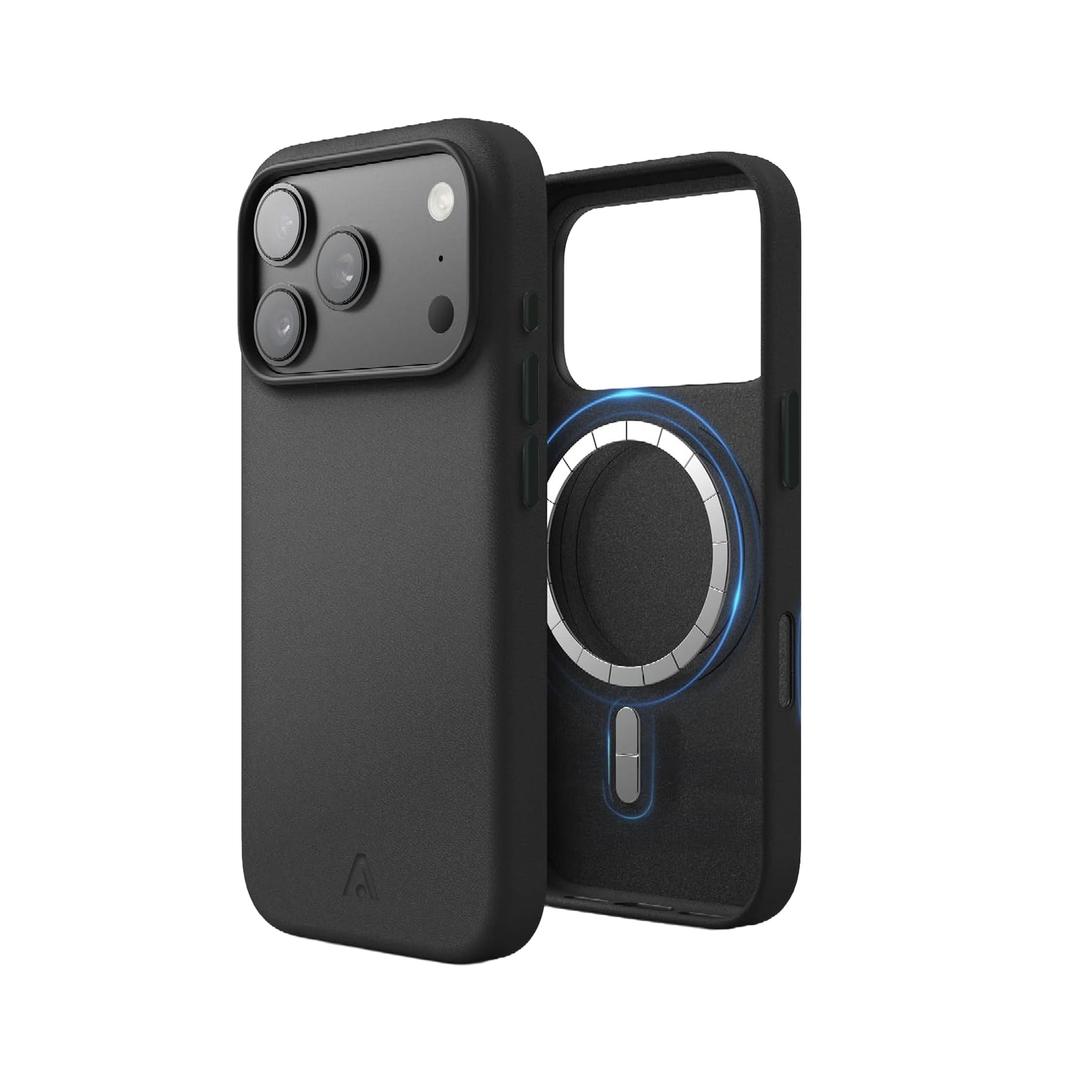 alkaya. | LUCID PU-Leder Case kompatibel mit Magsafe schwarz, iPhone 17 Pro