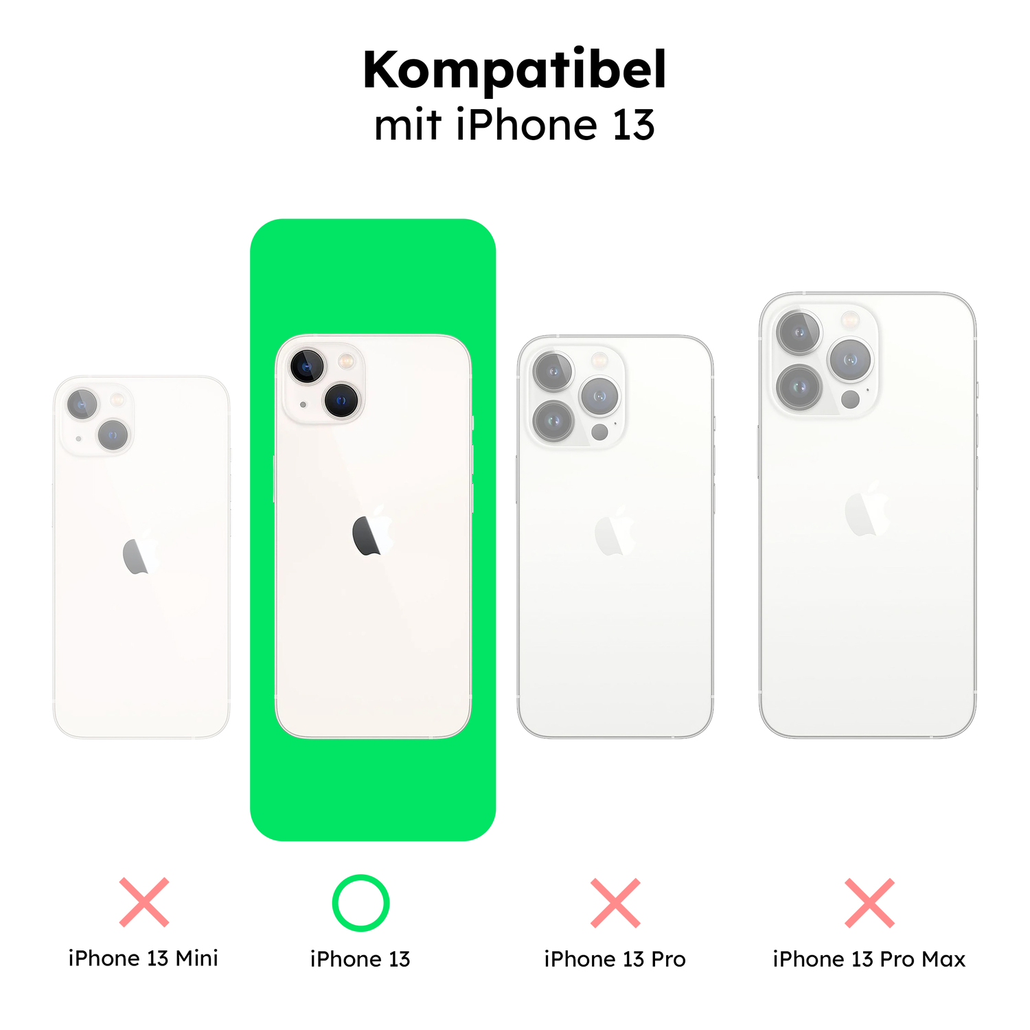 alkaya. | LUCID Silikon Case kompatibel mit Magsafe schwarz, iPhone 13