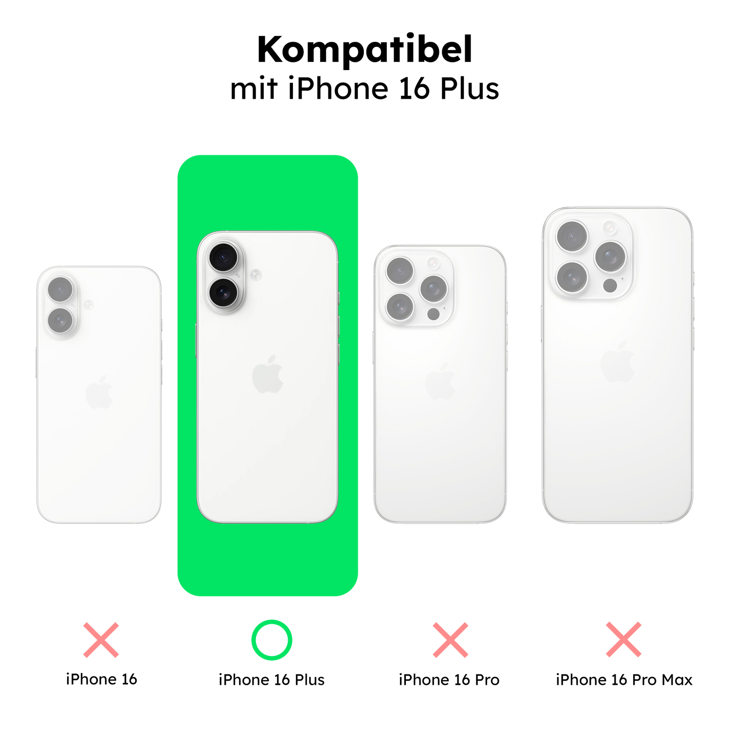 alkaya. | LUCID Silikon Case kompatibel mit Magsafe schwarz, iPhone 16 Plus