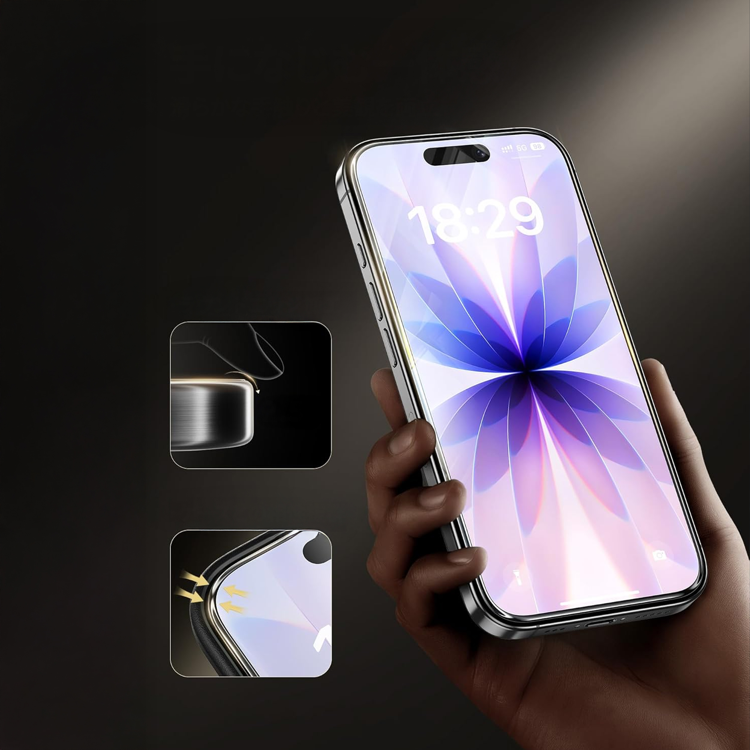 alkaya. | A Shield | Displayschutzglass | 3D Full Cover, transparent, iPhone 17 / iPhone 17 Pro