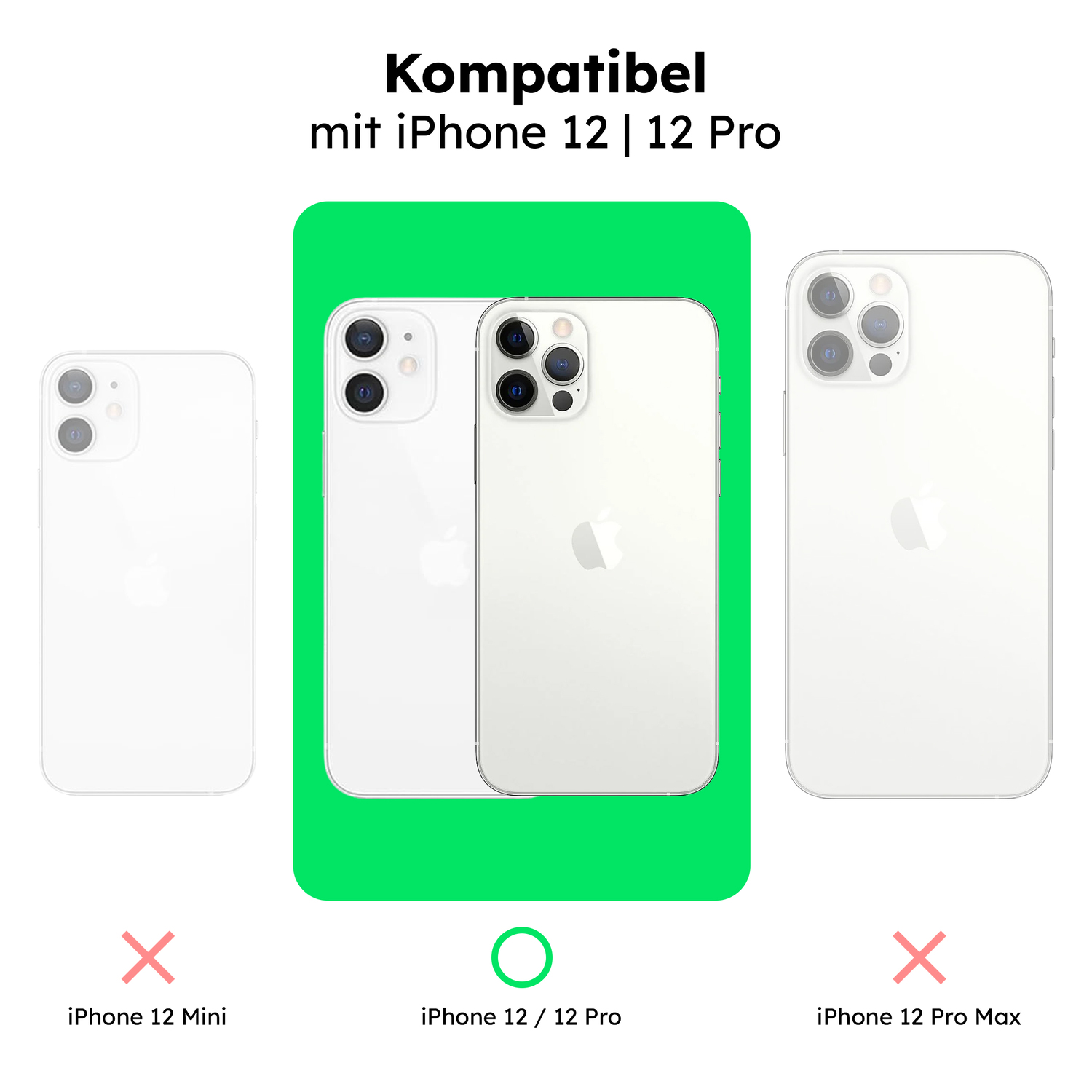 alkaya. | LUCID Clear Case kompatibel mit Magsafe transparent, iPhone 12 / 12 Pro