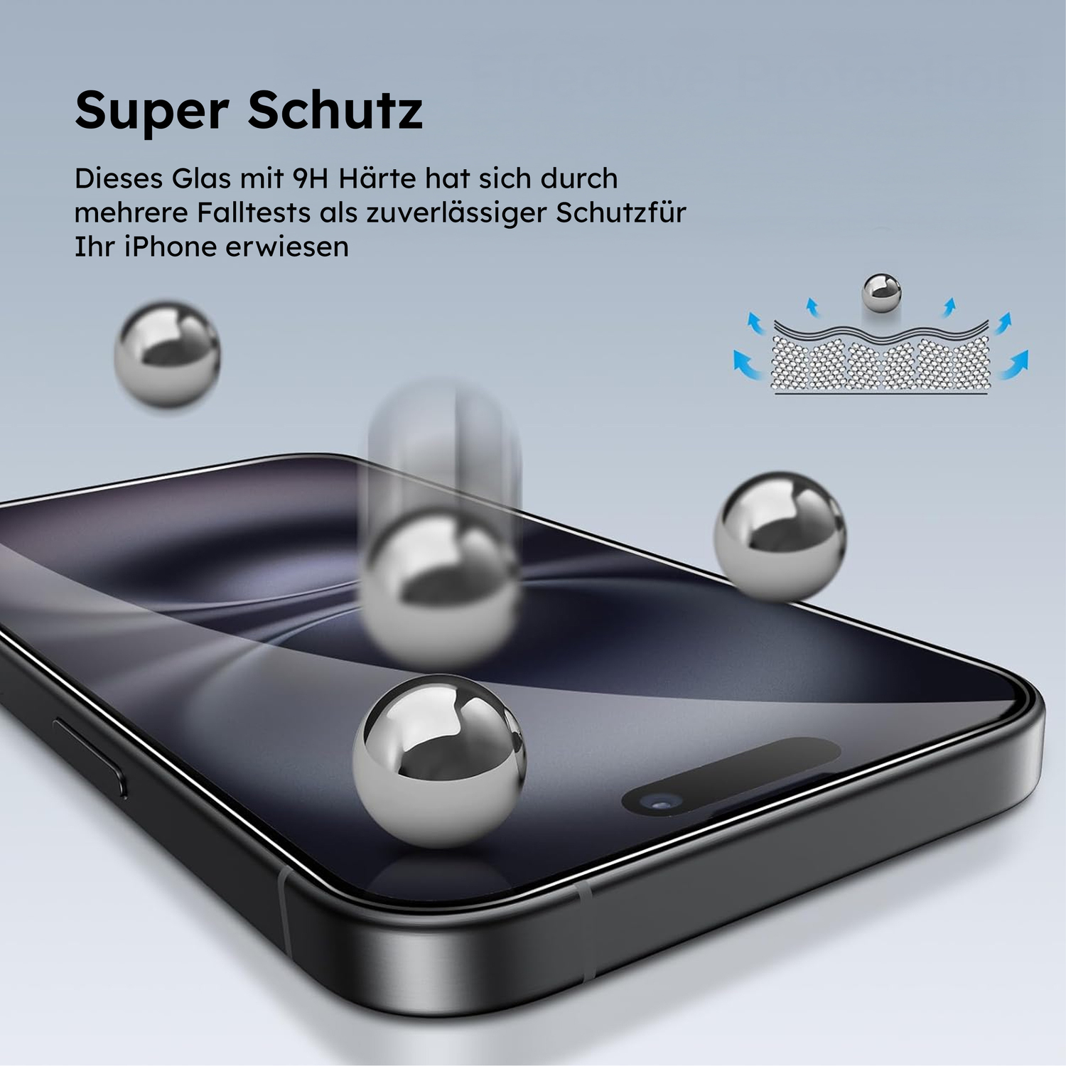 alkaya. | A Shield | Displayschutzglas | 3D Full Cover transparent, iPhone 15 / 16