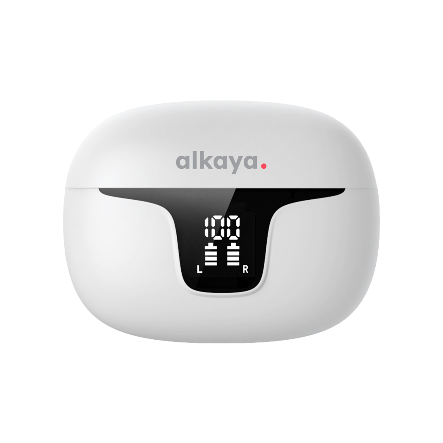 alkaya. | A Buds Quantum Sound | Bluetooth Kopfhörer | Display mit Ladestatus Weiß