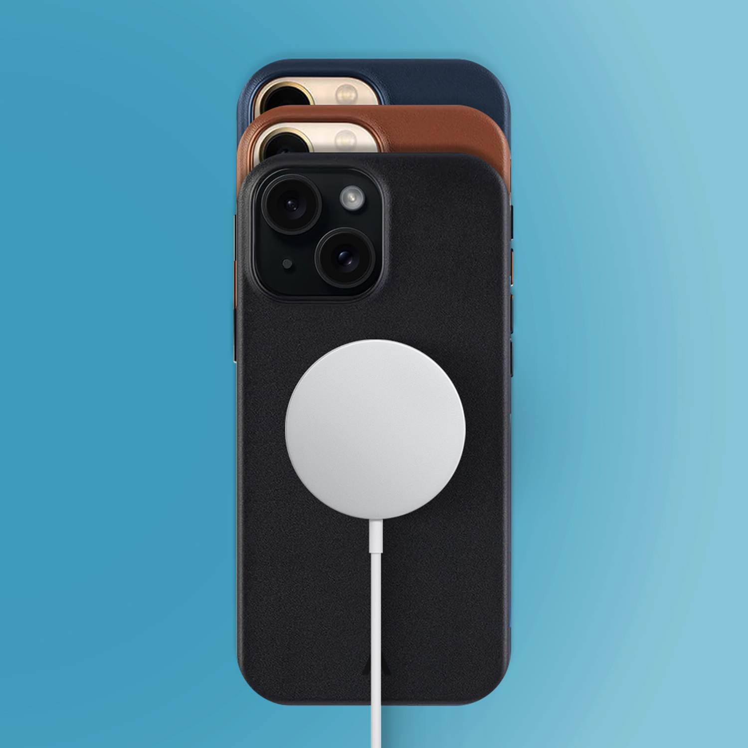 alkaya. | LUCID Pu Leather Case kompatibel mit Magsafe schwarz, iPhone 14