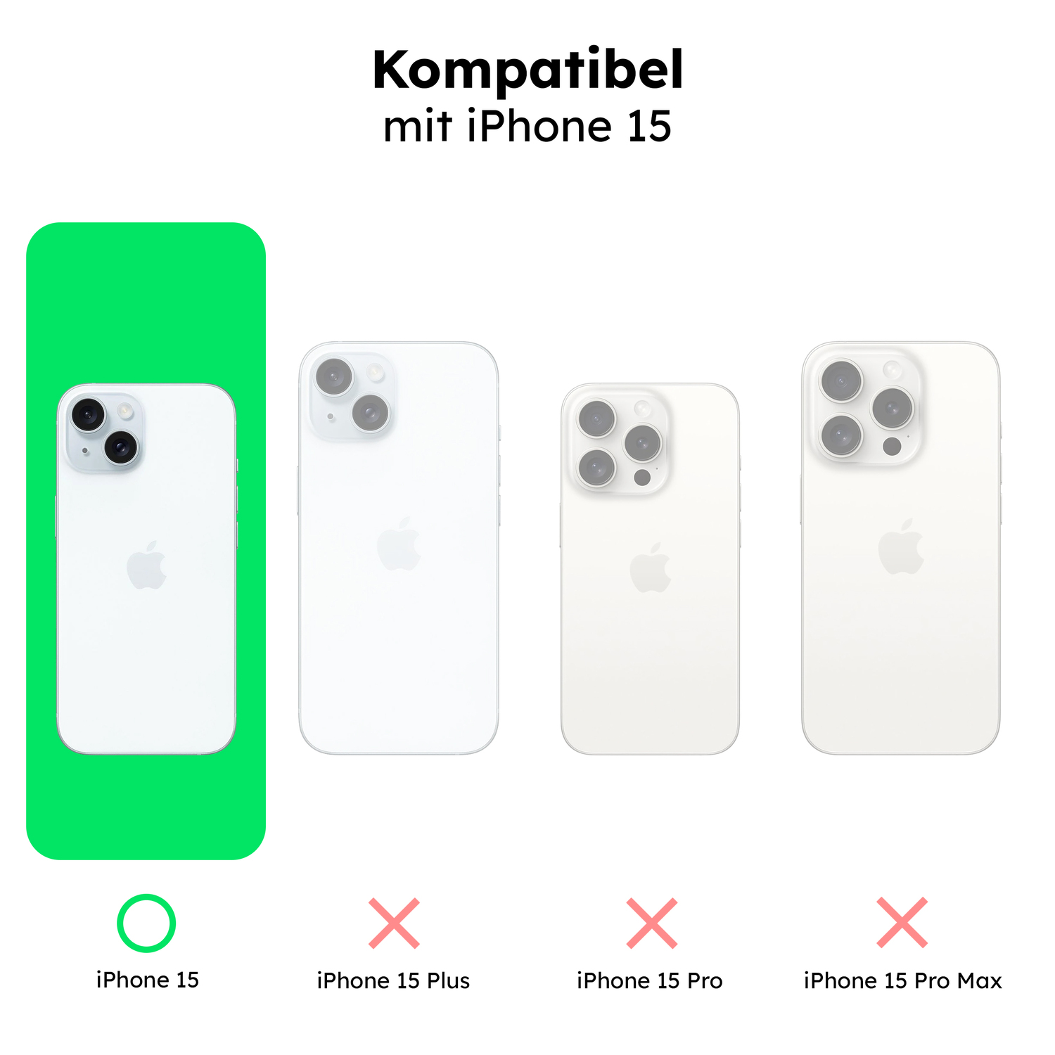 alkaya. | LUCID Silikon Case kompatibel mit Magsafe schwarz, iPhone 15