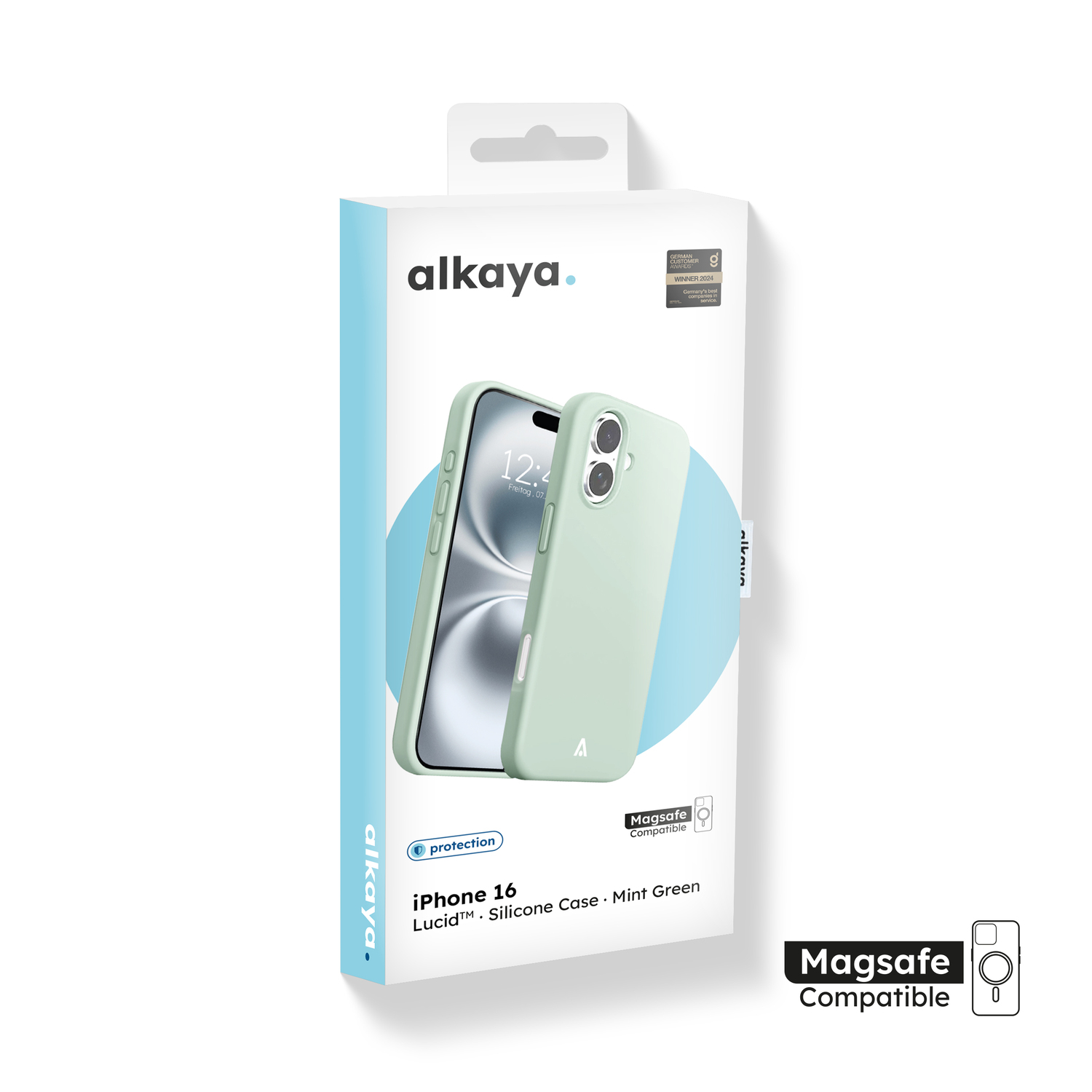 alkaya. | LUCID Silikon Case kompatibel mit Magsafe Mint Grün, iPhone 16