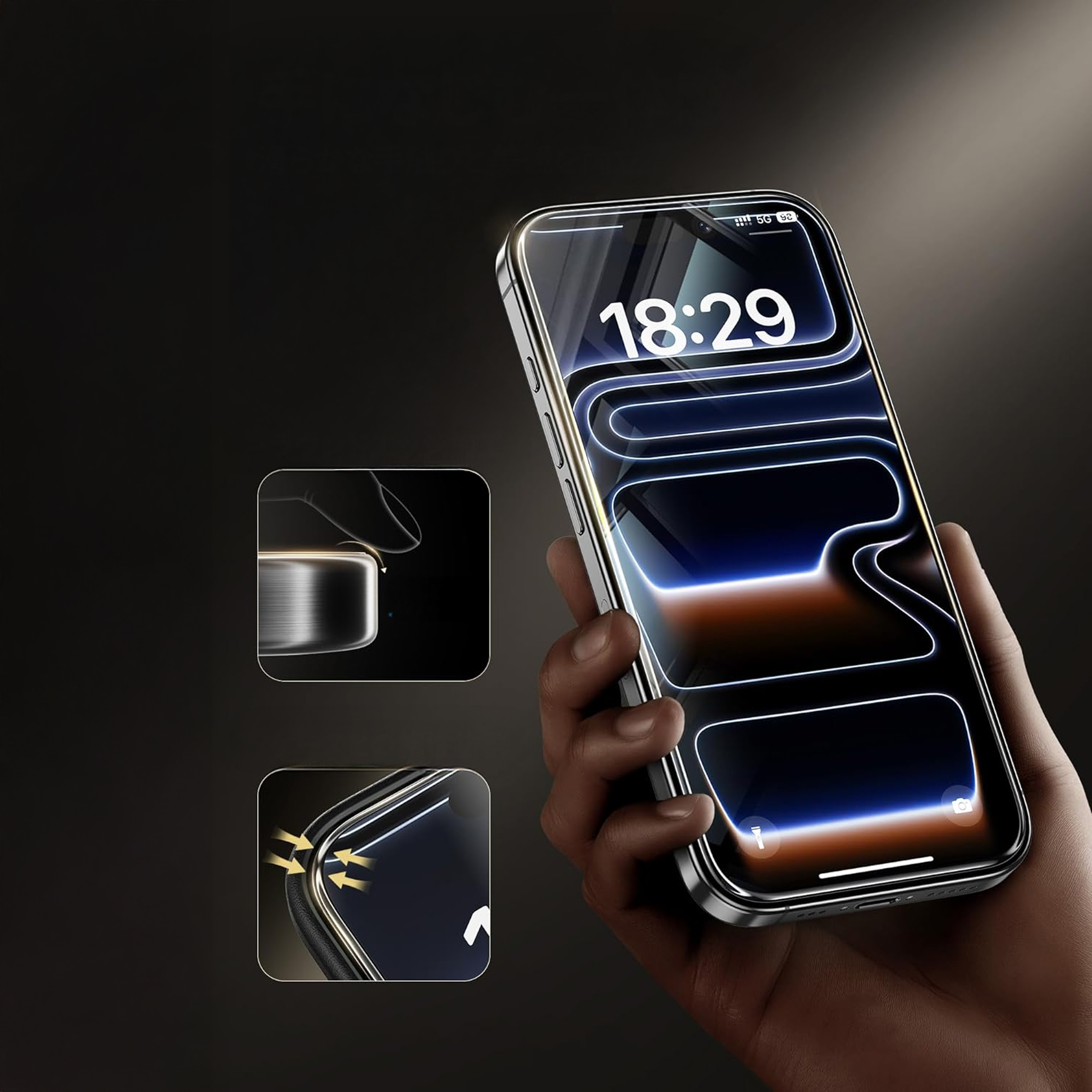 alkaya. | A Shield | Displayschutzglass | 3D Full Cover, transparent, iPhone 17 Pro Max