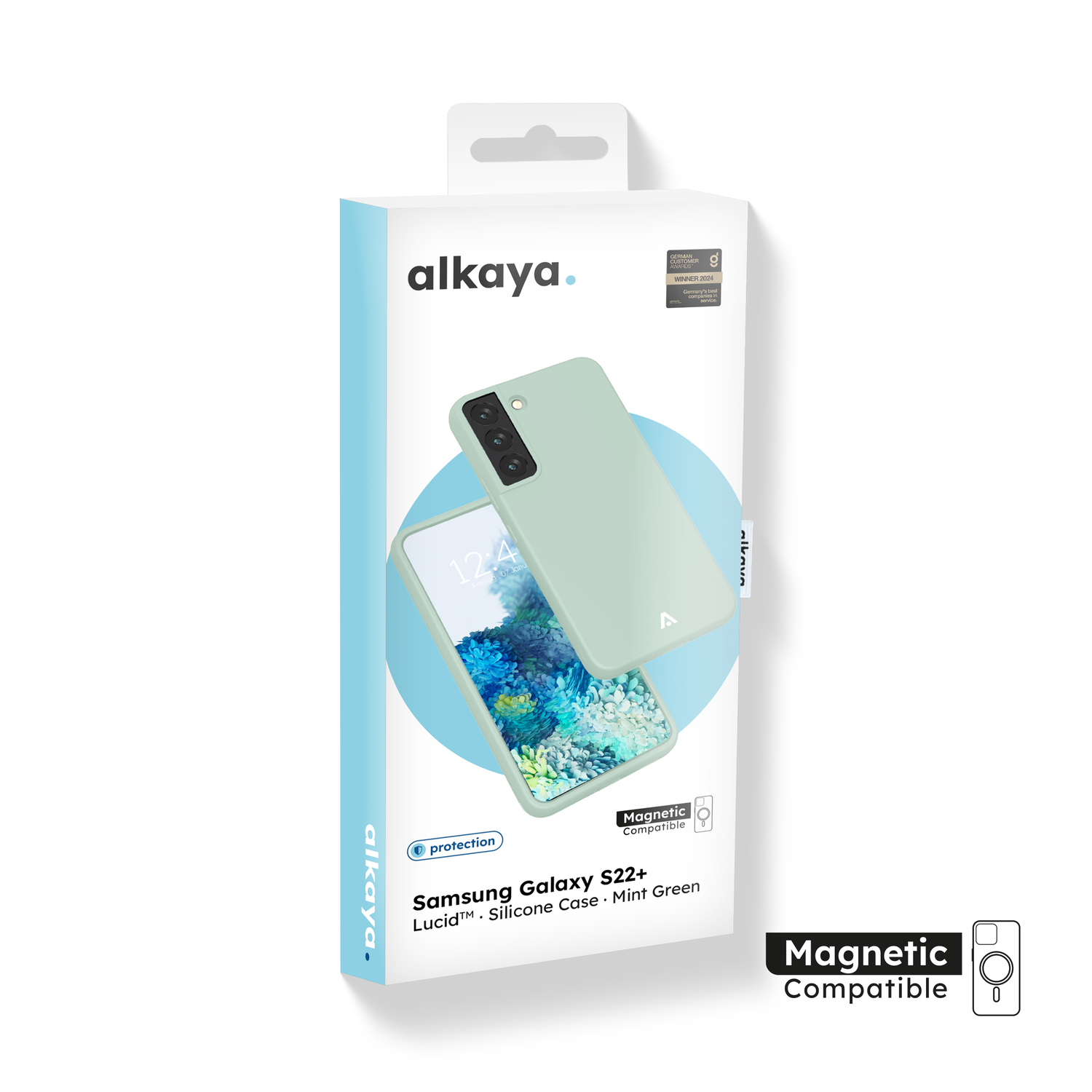 alkaya. | LUCID Silikon Case kompatibel mit Magsafe mint grün, Samsung S22+