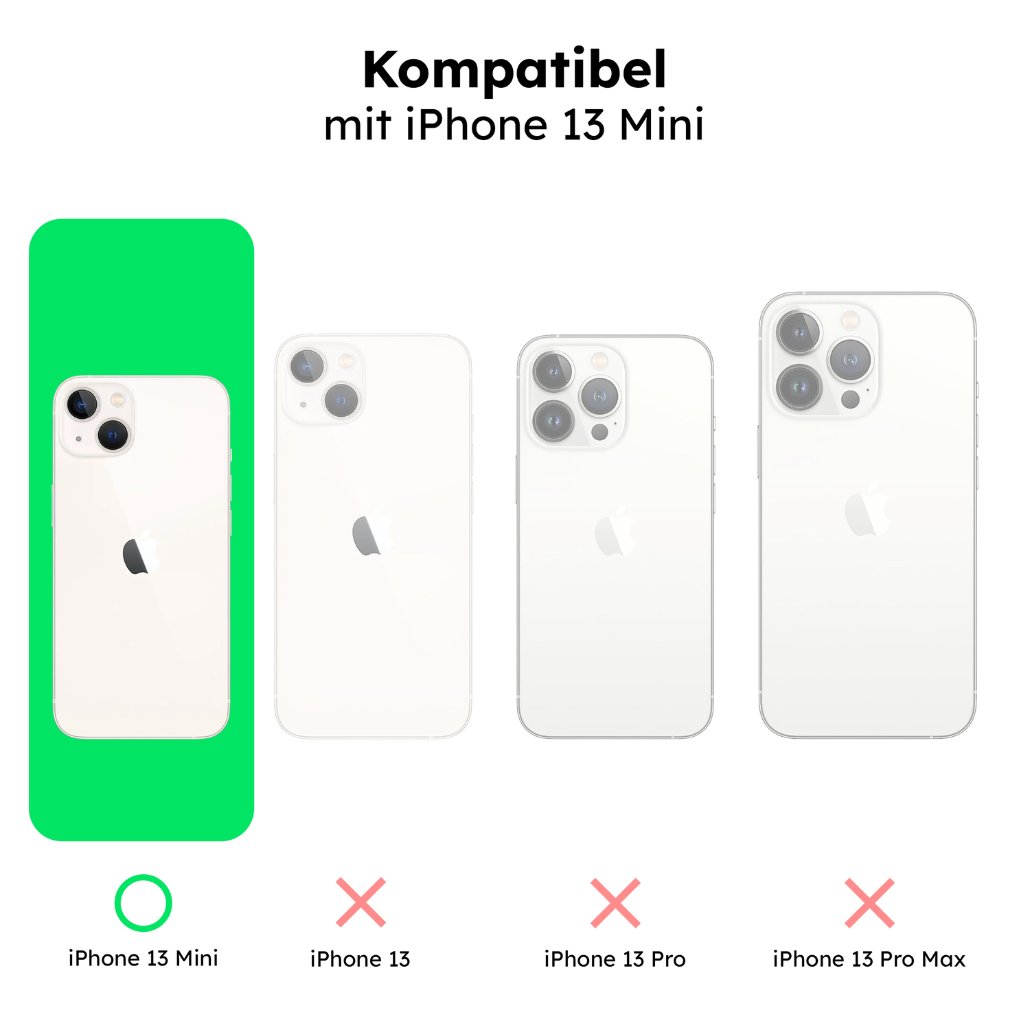 alkaya. | LUCID Clear Case kompatibel mit Magsafe transparent, iPhone 13 Mini