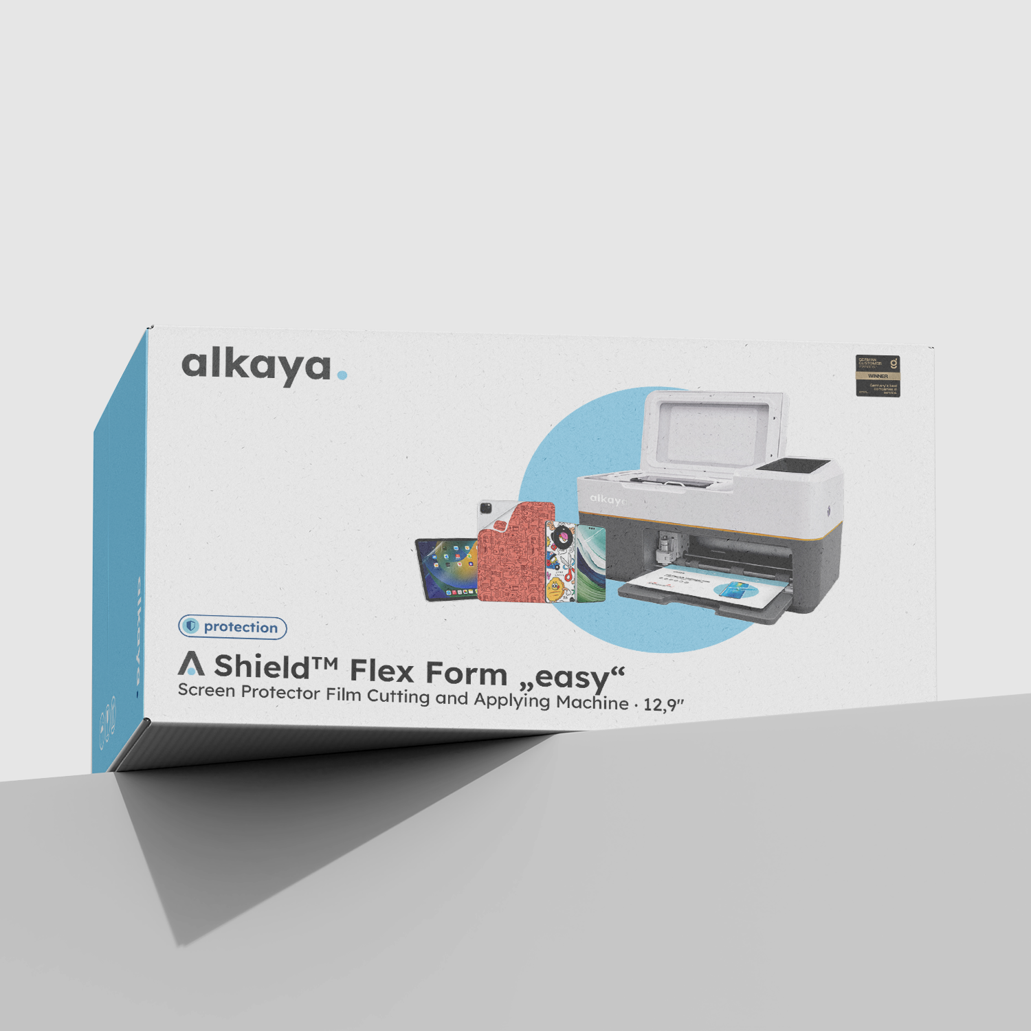 A ShieldTM Flex Form „easy“  Screen Protector Film Cutting Applying Machine . 12,9"