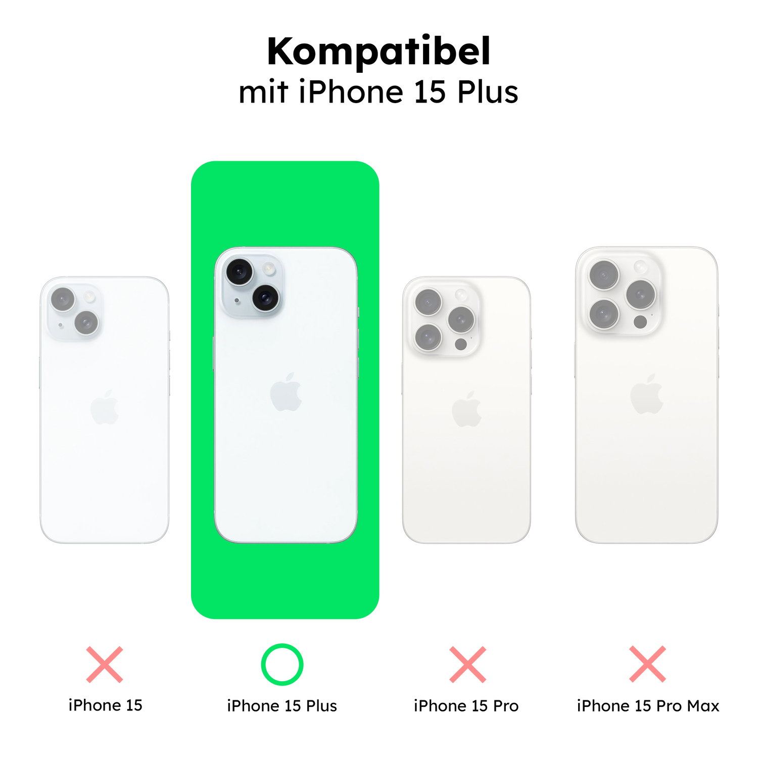 alkaya. | LUCID Clear Case kompatibel mit Magsafe transparent, iPhone 15 Plus