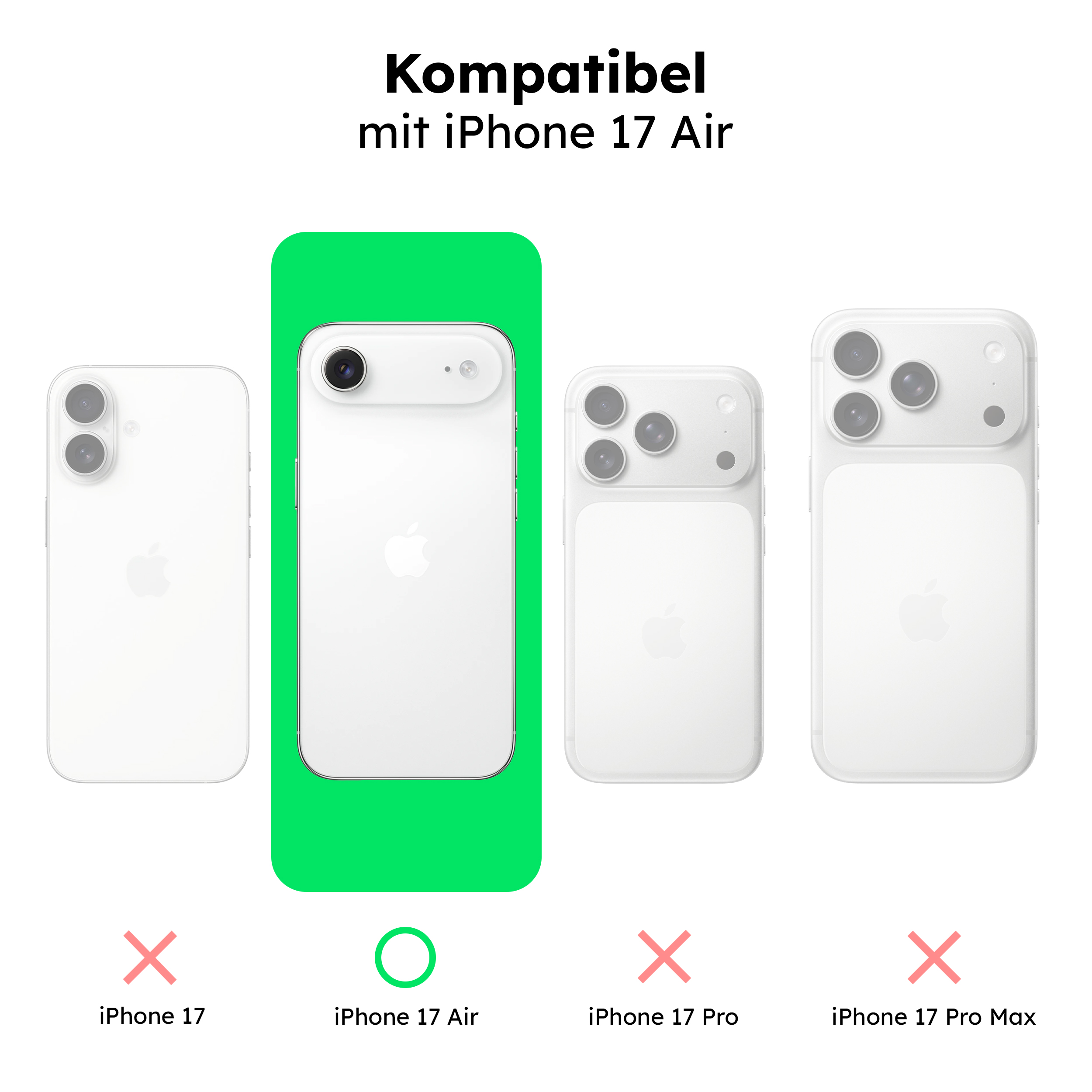 alkaya. | LUCID Silikon Case kompatibel mit Magsafe mintgrün, IPhone 17 Air