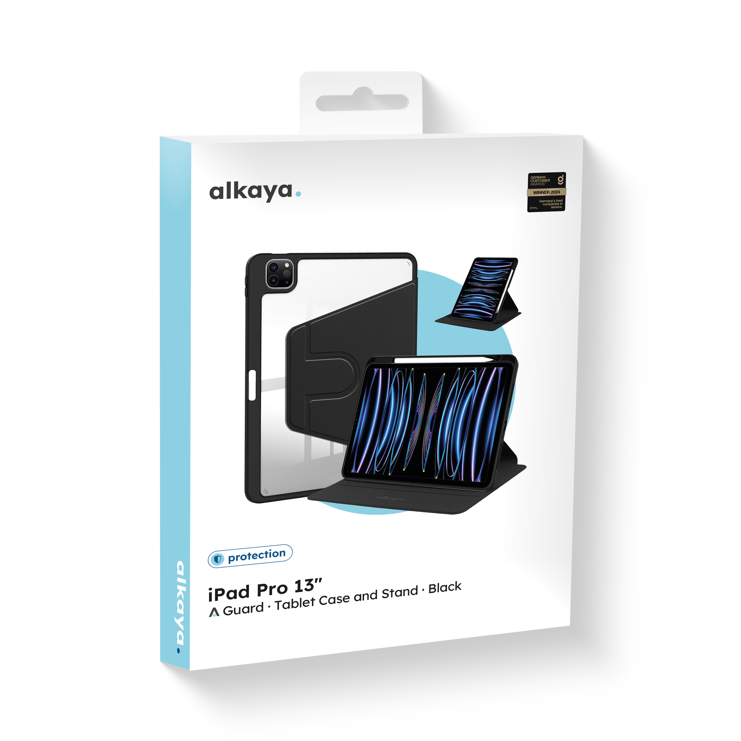 alkaya. | LUCID iPad 360 FlexStand Case schwarz, iPad Pro 13"