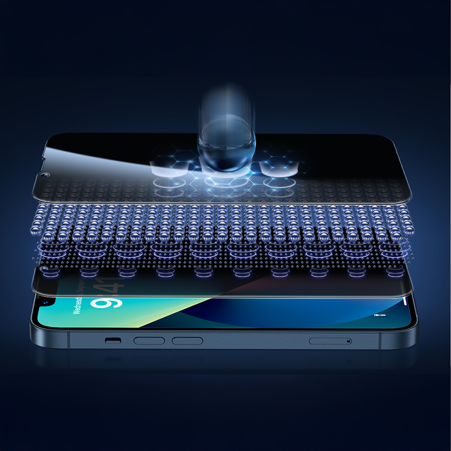 alkaya. | A Shield | Display-Sichtschutzglas | 3D Full Cover | Privacy, iPhone 13/13Pro/14