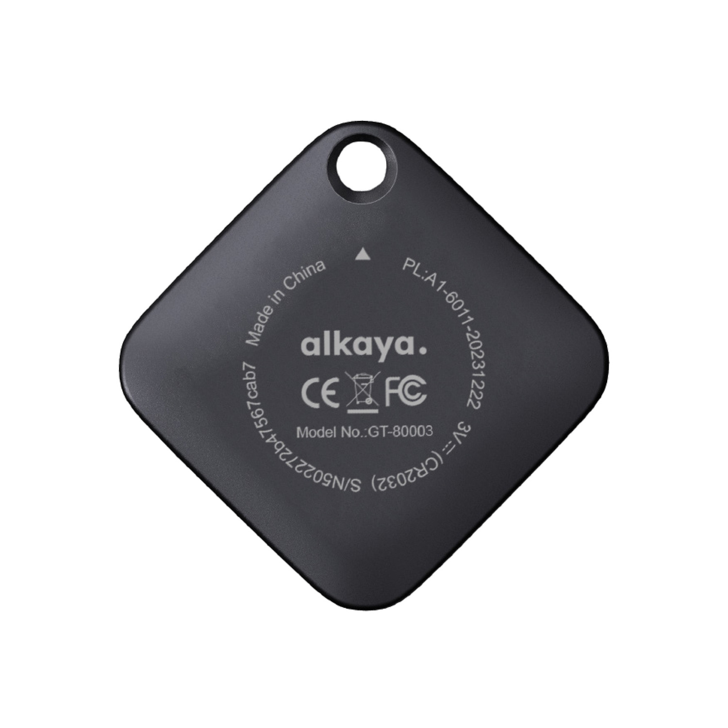 alkaya. | A Tag | GPS Tracker | Bluetooth Tracker | Kompatibel für Apple \Find my\ Schwarz
