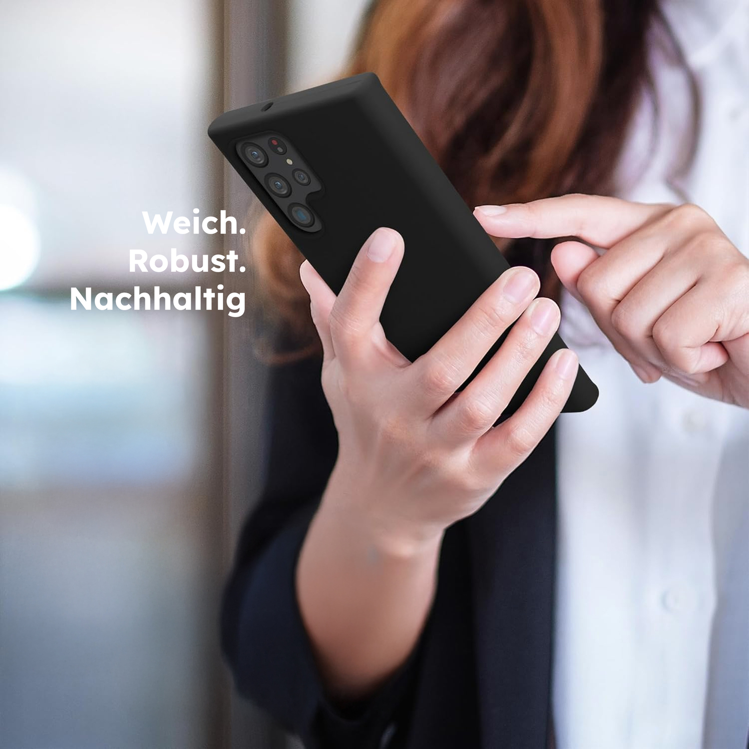 alkaya. | LUCID Silikon Case kompatibel mit Magsafe schwarz, Samsung S23 Ultra