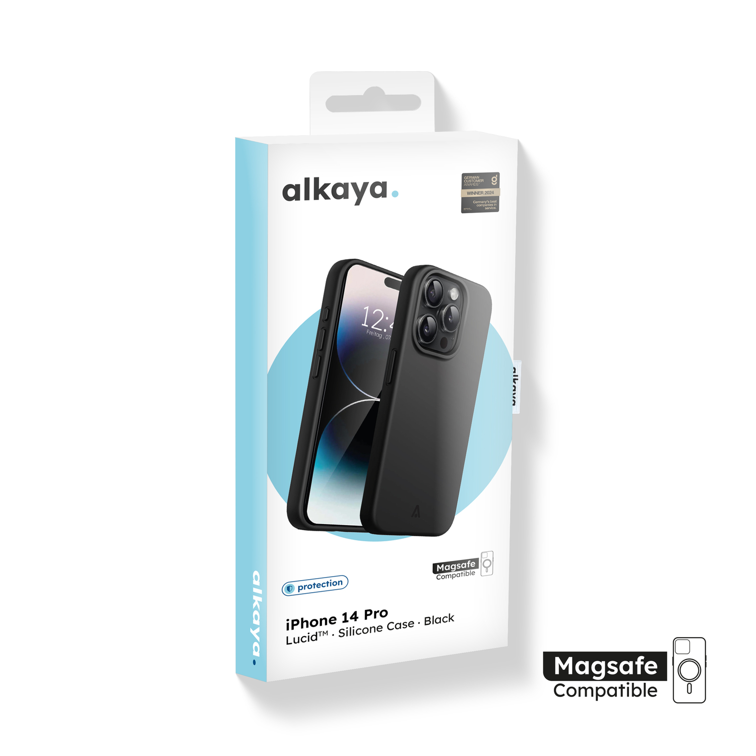 alkaya. | LUCID Silikon Case kompatibel mit Magsafe  schwarz, iPhone 14 Pro