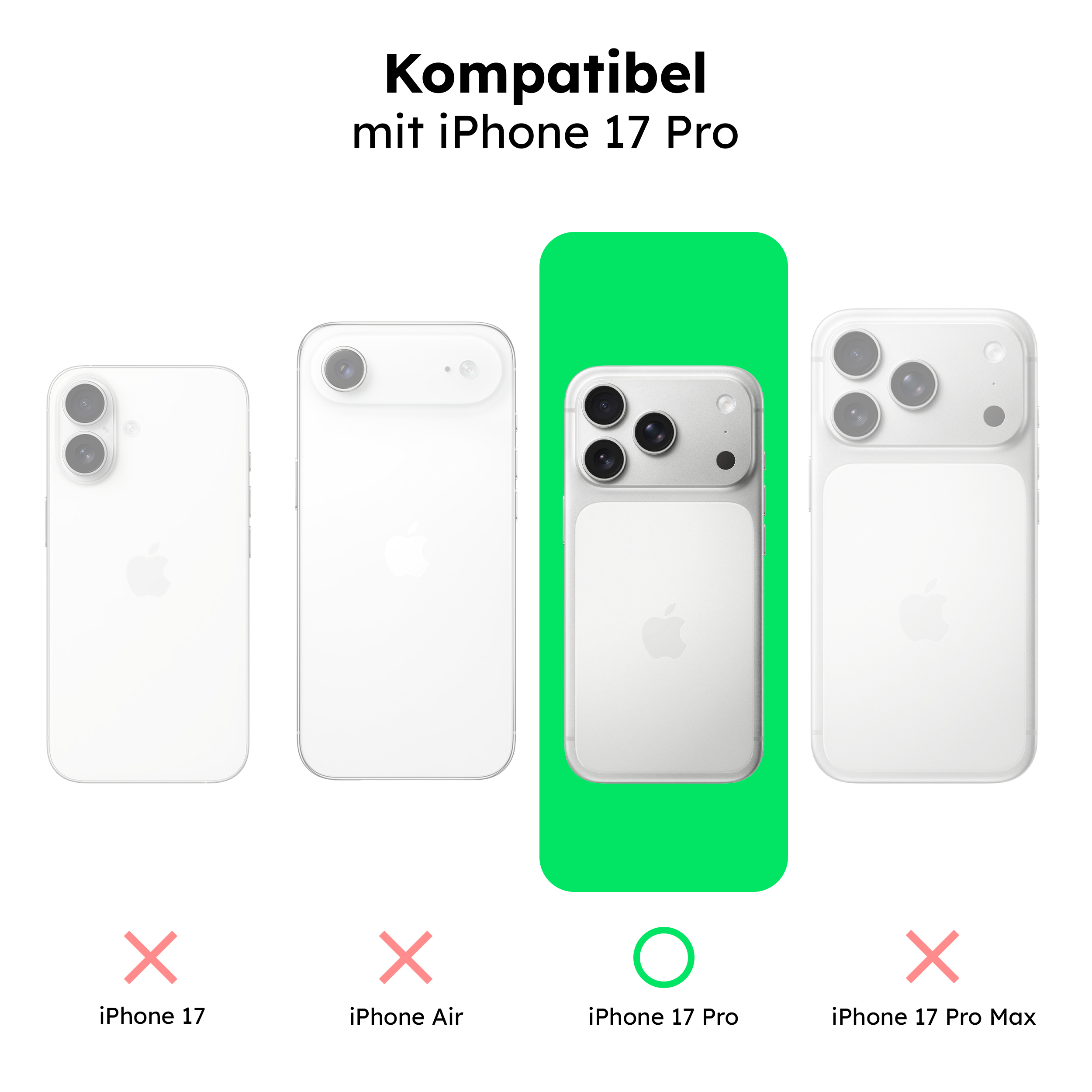 alkaya. | LUCID Clear Case kompatibel mit Magsafe transparent, iPhone 17 Pro