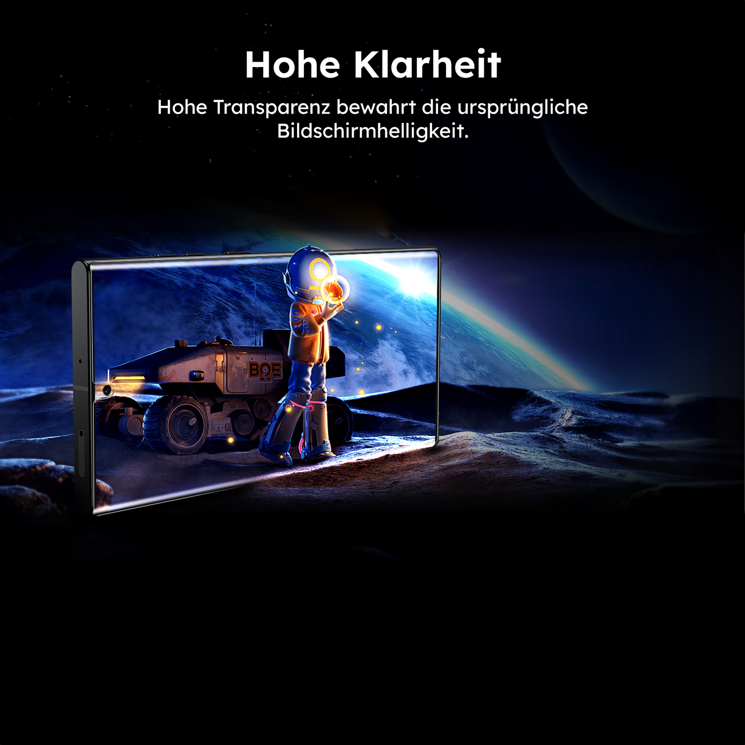 alkaya. | A Shield | Displayschutzglas | 3D Full Cover transparent, Samsung Galxy S23 Ultra