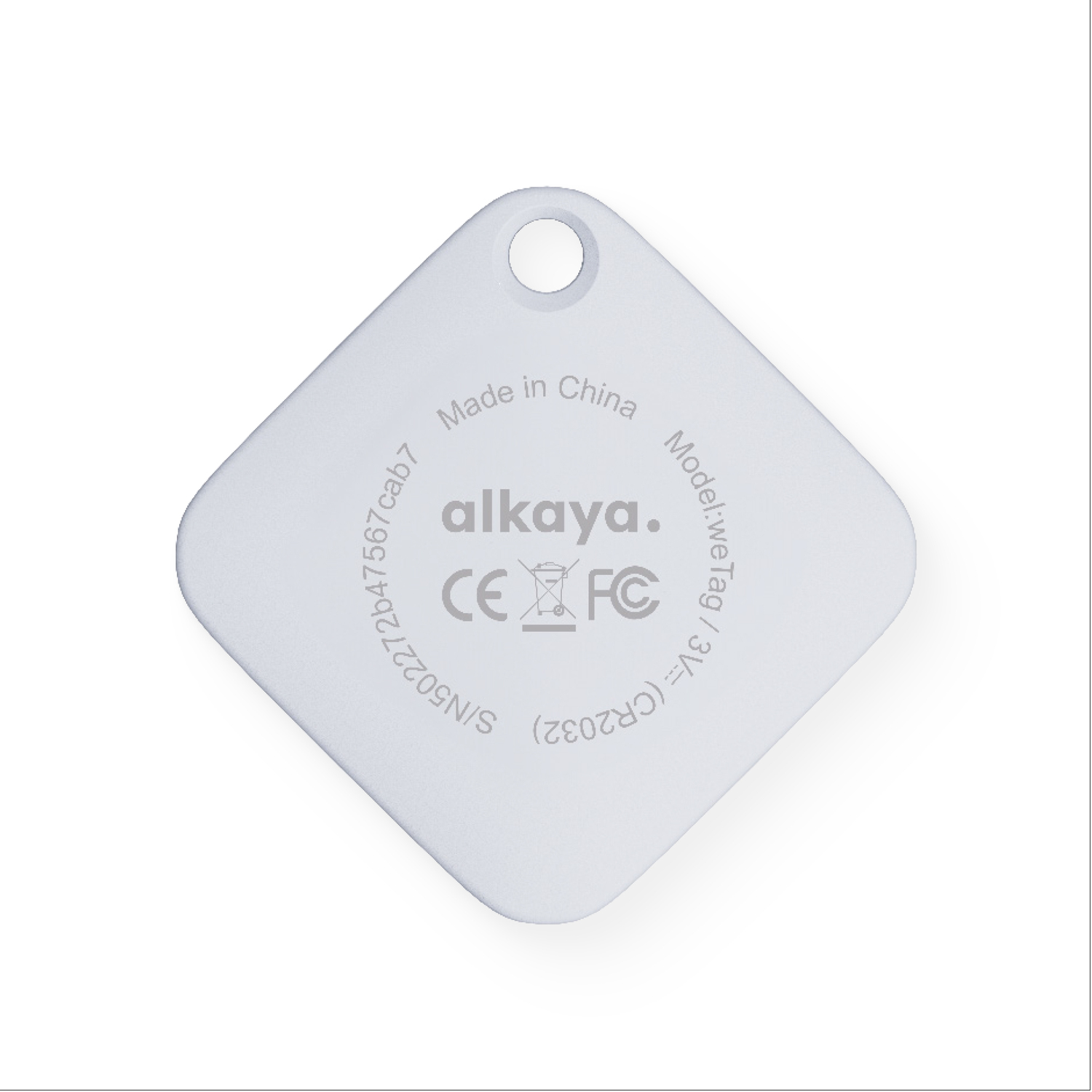 alkaya. | A Tag | GPS Tracker | Bluetooth Tracker | Kompatibel für Apple \Find my\ Weiß