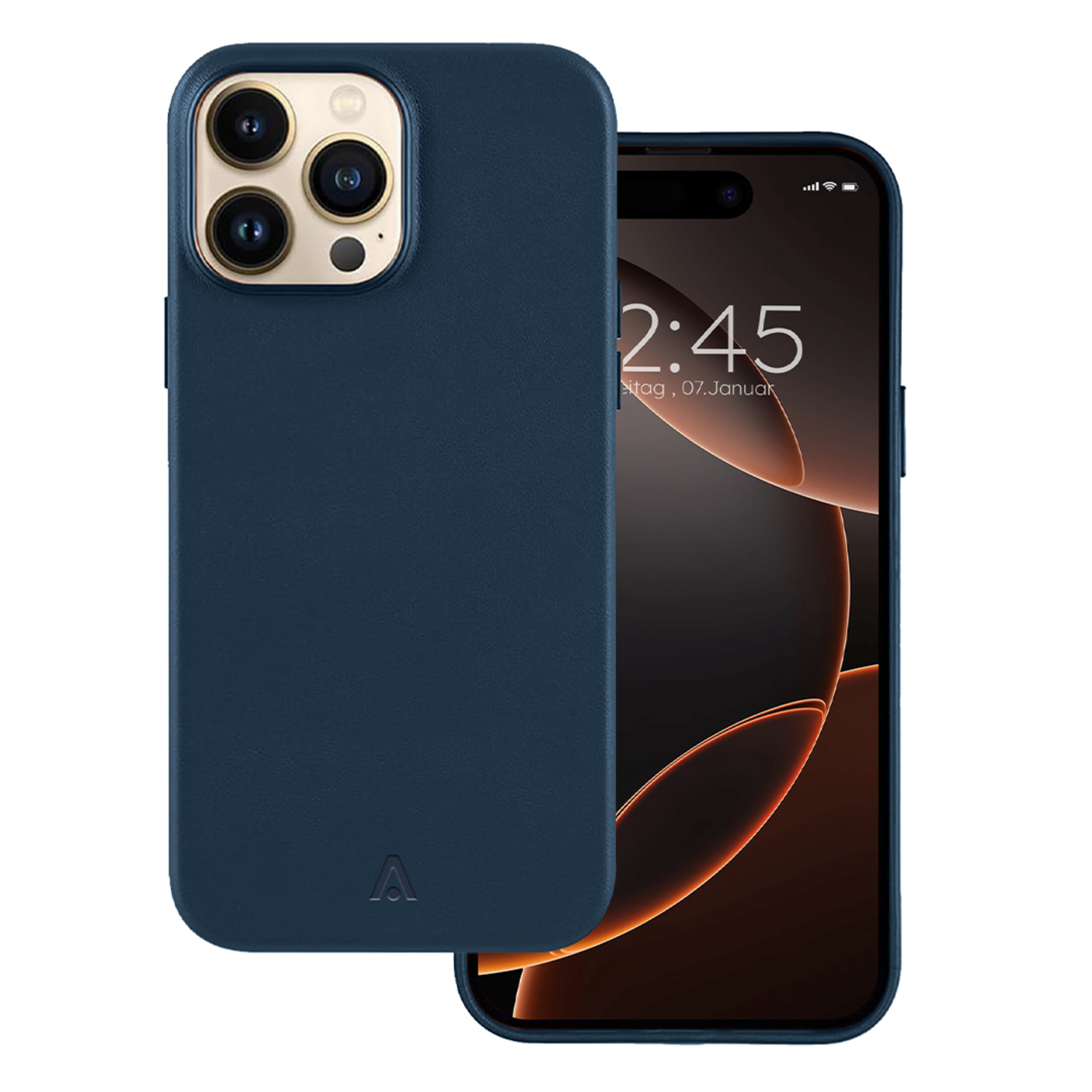 alkaya. | LUCID Pu Leather Case kompatibel mit Magsafe dunkelblau, iPhone 16 Pro Max
