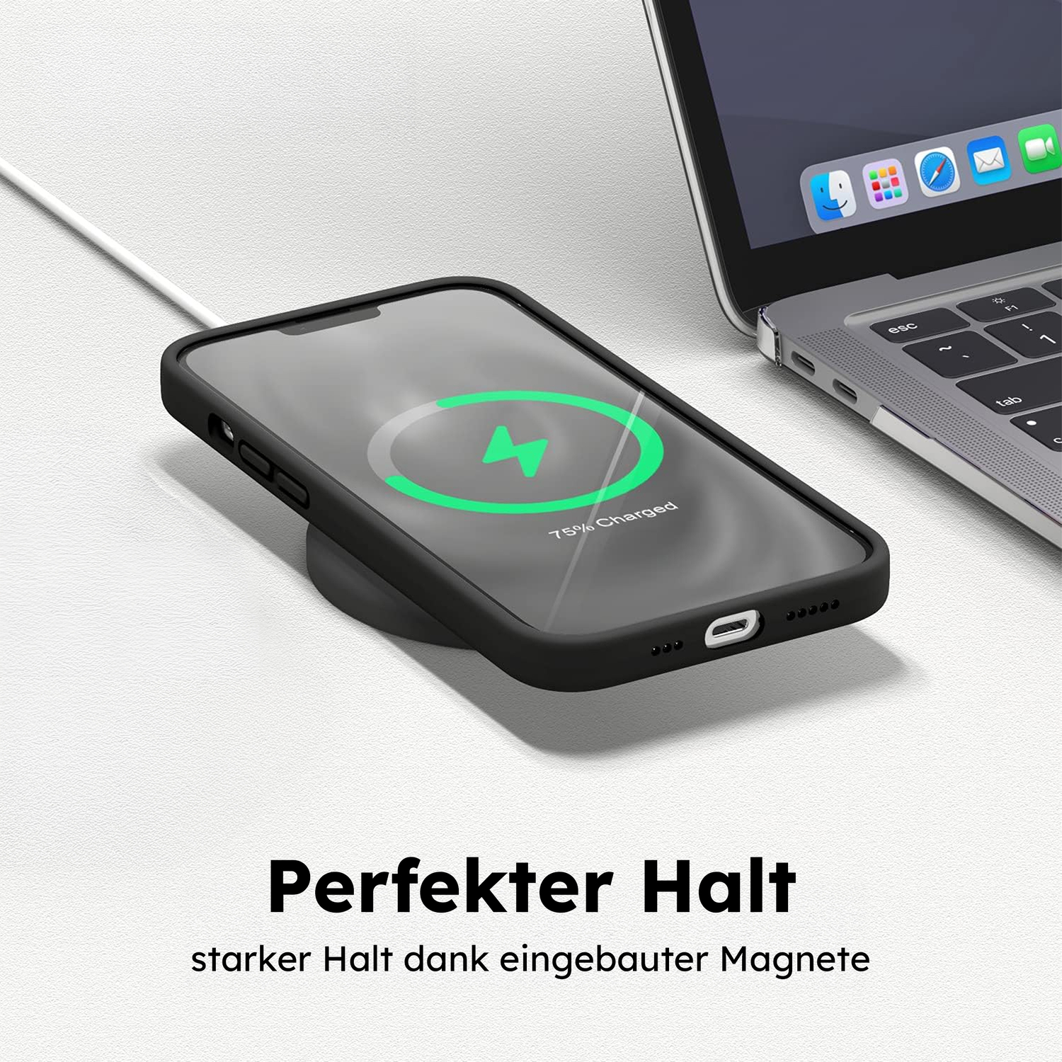 alkaya. | LUCID Silikon Case kompatibel mit Magsafe schwarz, iPhone 15 Pro