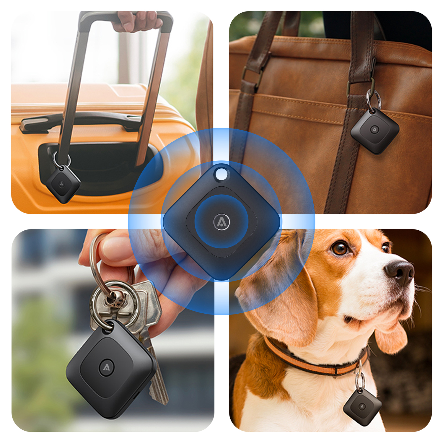 alkaya. | A Tag | GPS Tracker | Bluetooth Tracker | Kompatibel für Apple \Find my\ Weiß
