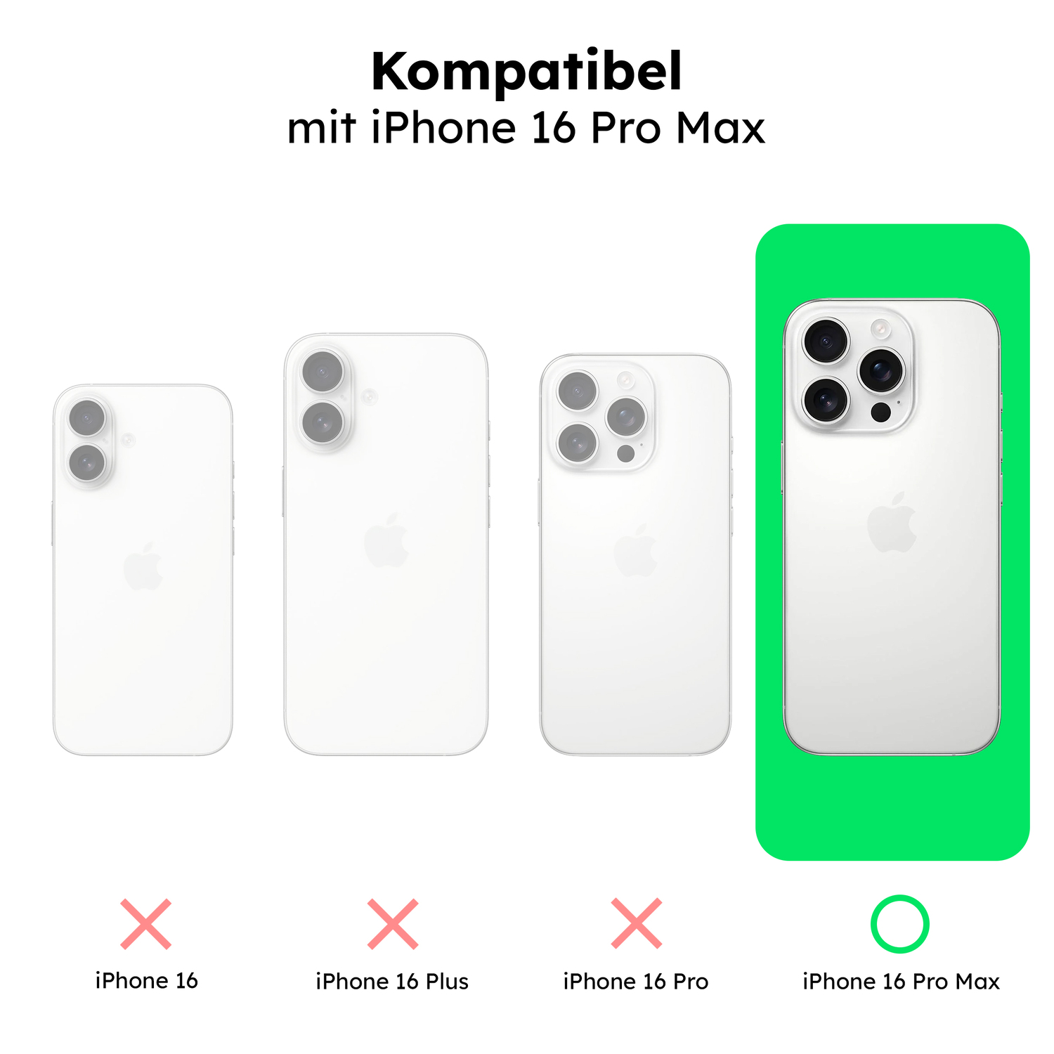 alkaya. | LUCID Silikon Case kompatibel mit Magsafe schwarz, iPhone 16 Pro Max