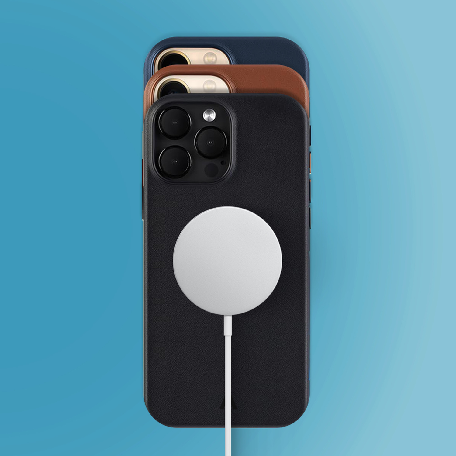 alkaya. | LUCID Pu Leather Case kompatibel mit Magsafe schwarz, iPhone 15 Pro Max