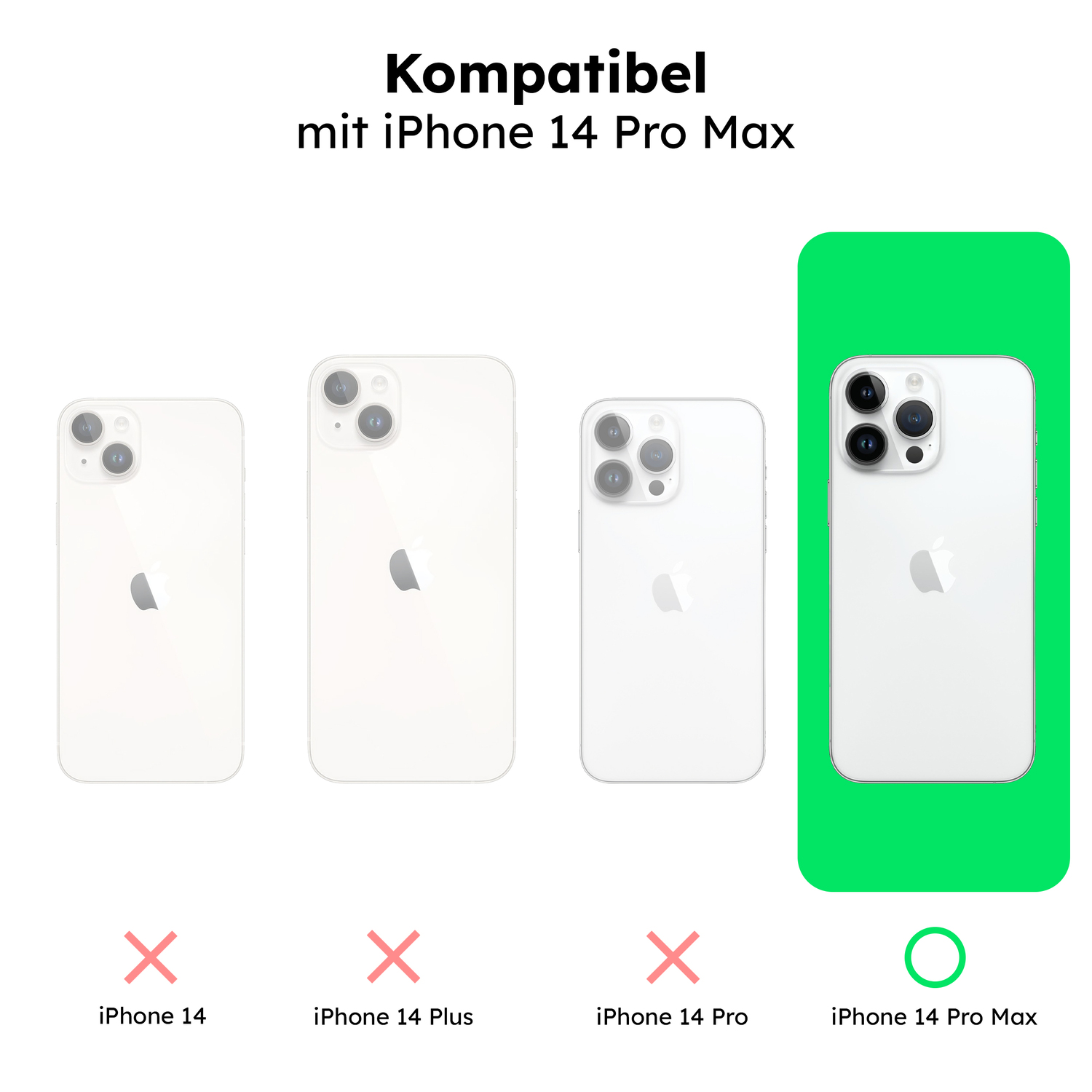 alkaya. | LUCID Silikon Case kompatibel mit Magsafe schwarz, iPhone 14 Pro Max