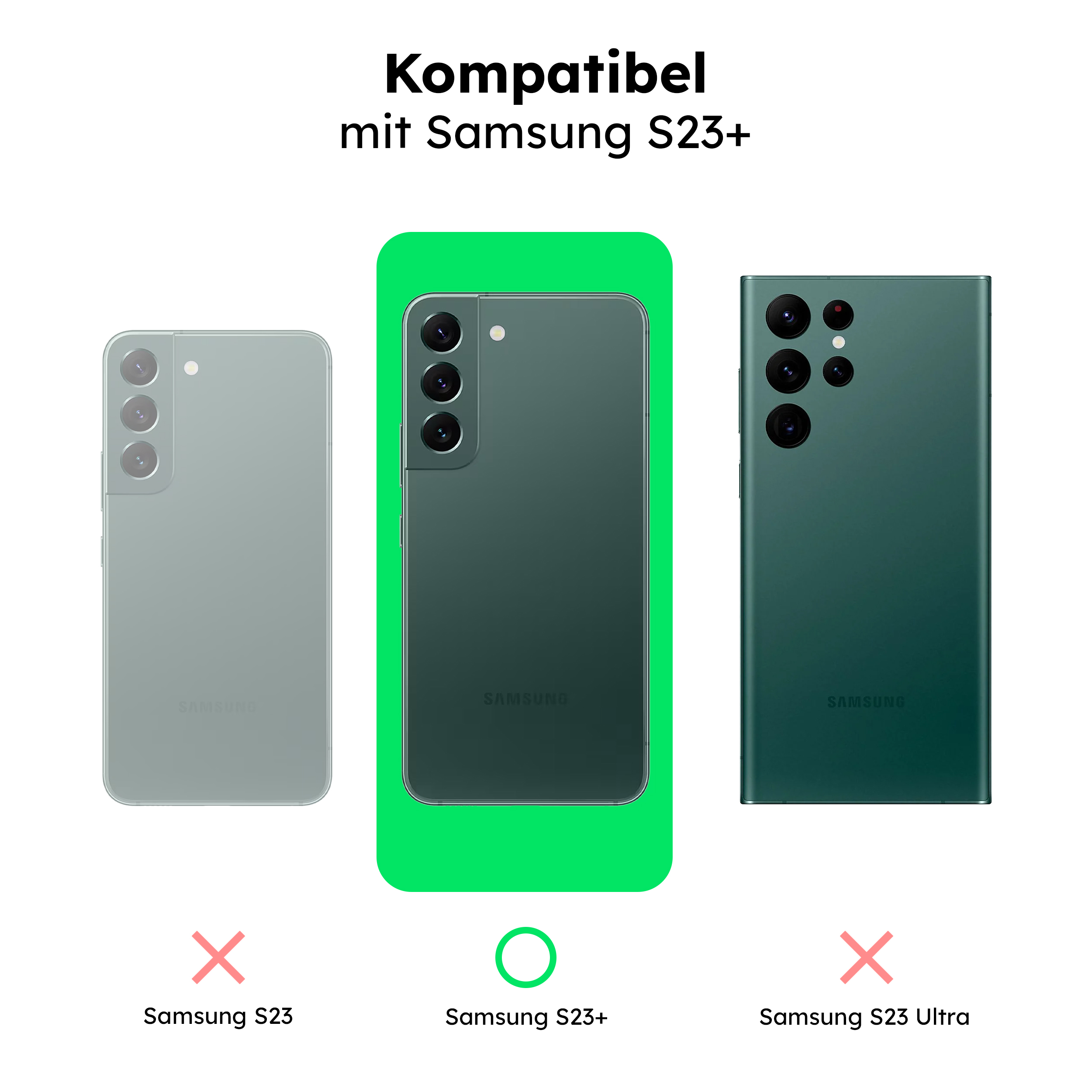 alkaya. | LUCID Silikon Case kompatibel mit Magsafe mint grün, Samsung S23+