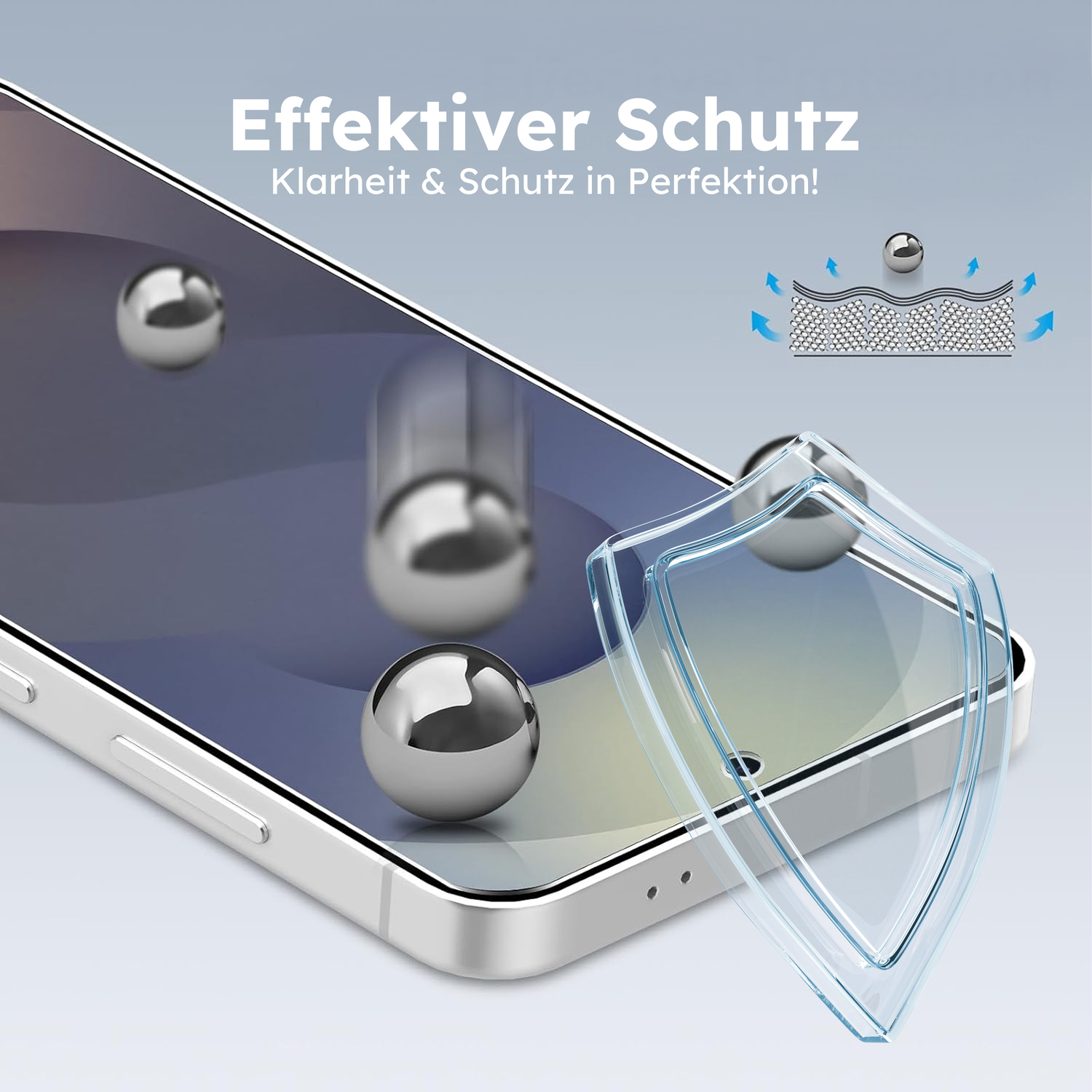 alkaya. | A Shield | Displayschutzglas | 3D Full Cover transparent, Samsung S25 Ultra