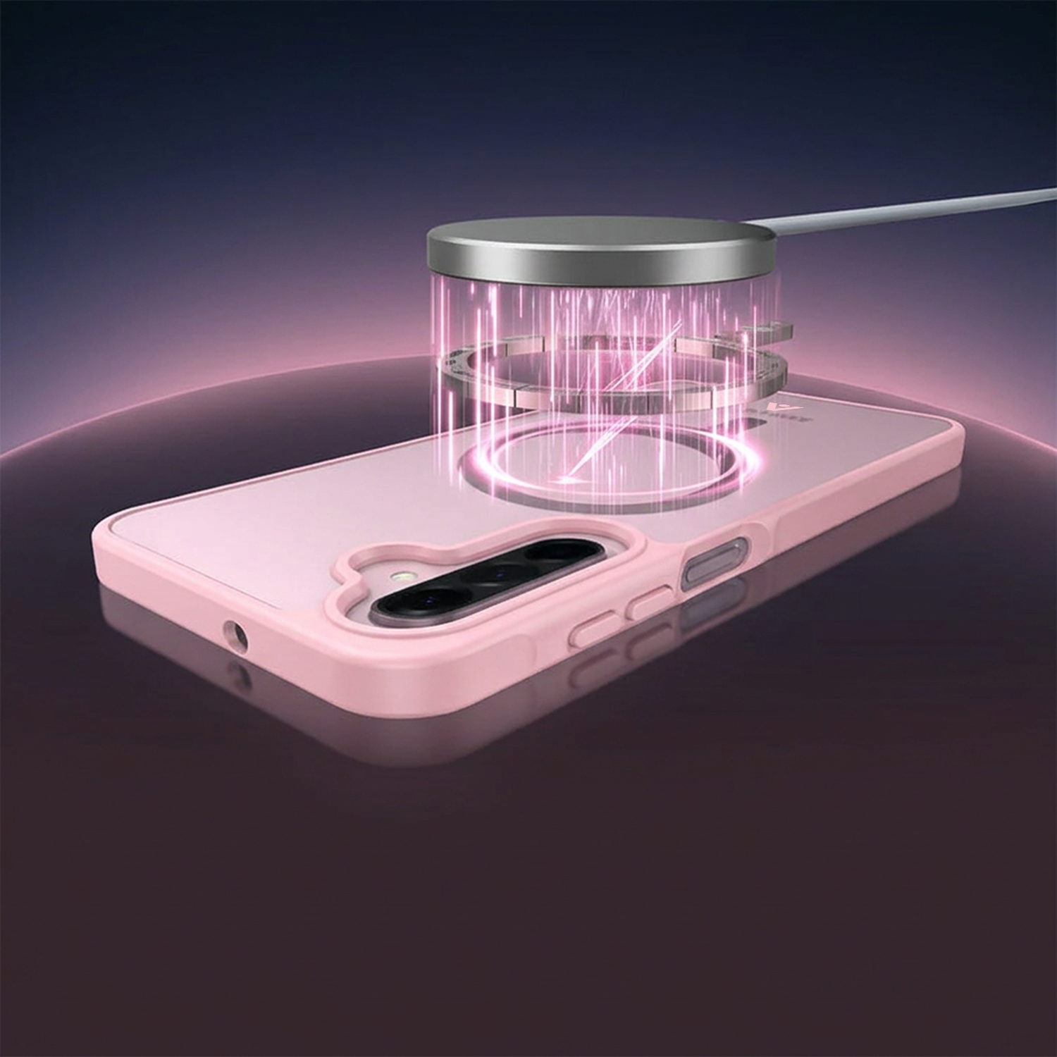 alkaya.| FROSTED Case Kompatibel mit MagSafe, Samsung A17 Pink