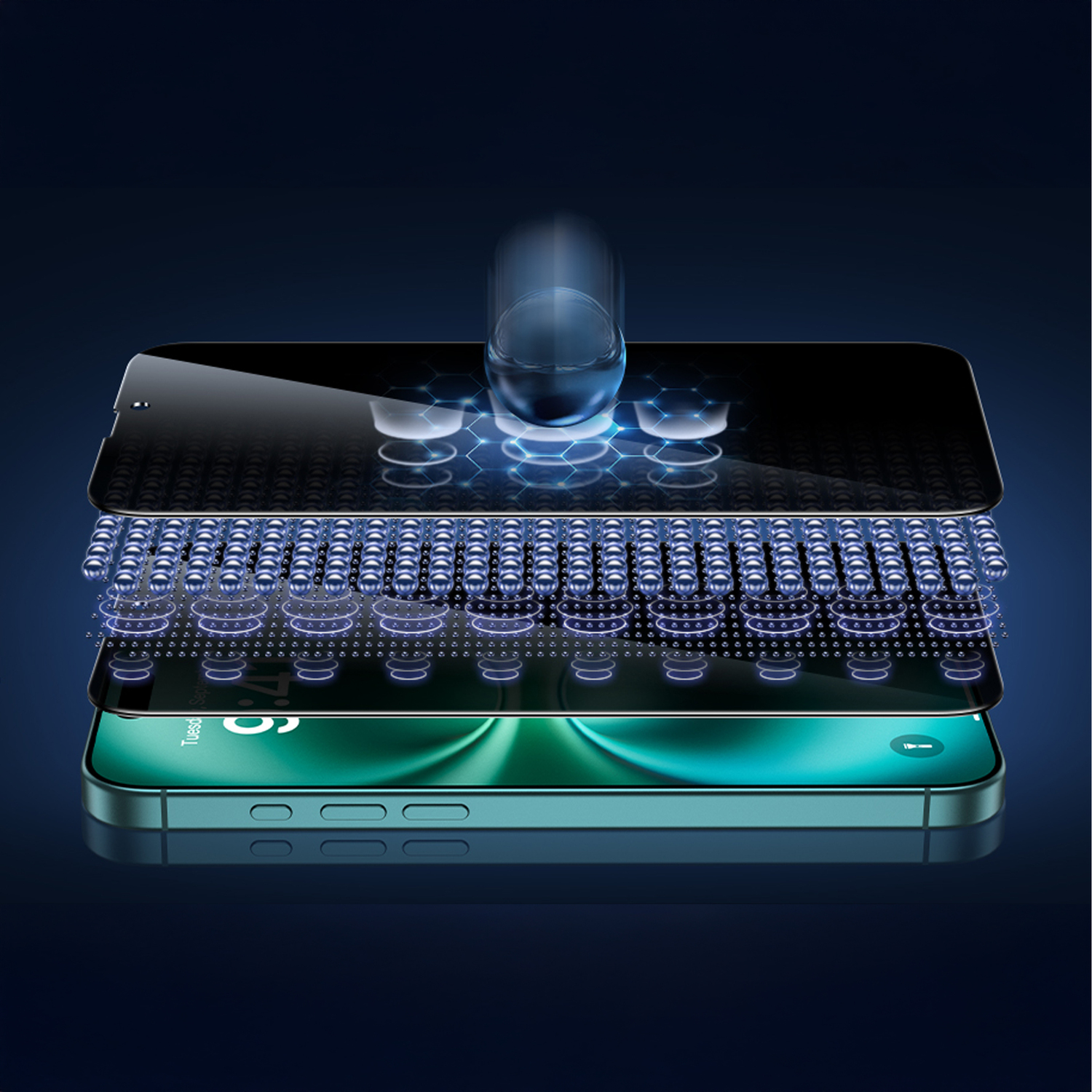 alkaya. | A Shield | Display-Sichtschutzglas | 3D Full Cover | Privacy, iPhone 15 Plus / 16 Plus