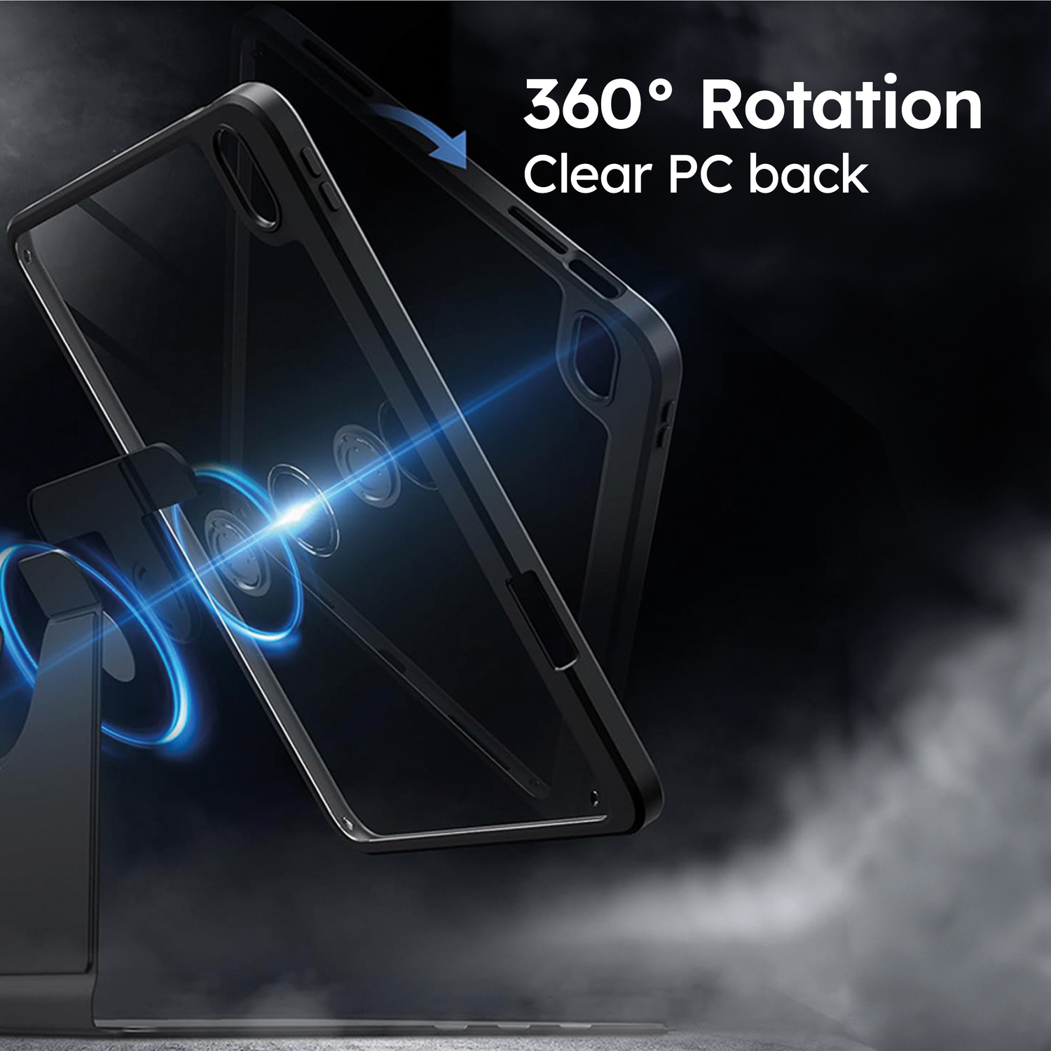 alkaya. | LUCID iPad Schutzhülle 360 FlexStand Case schwarz, iPad Air series 4/5/6/7