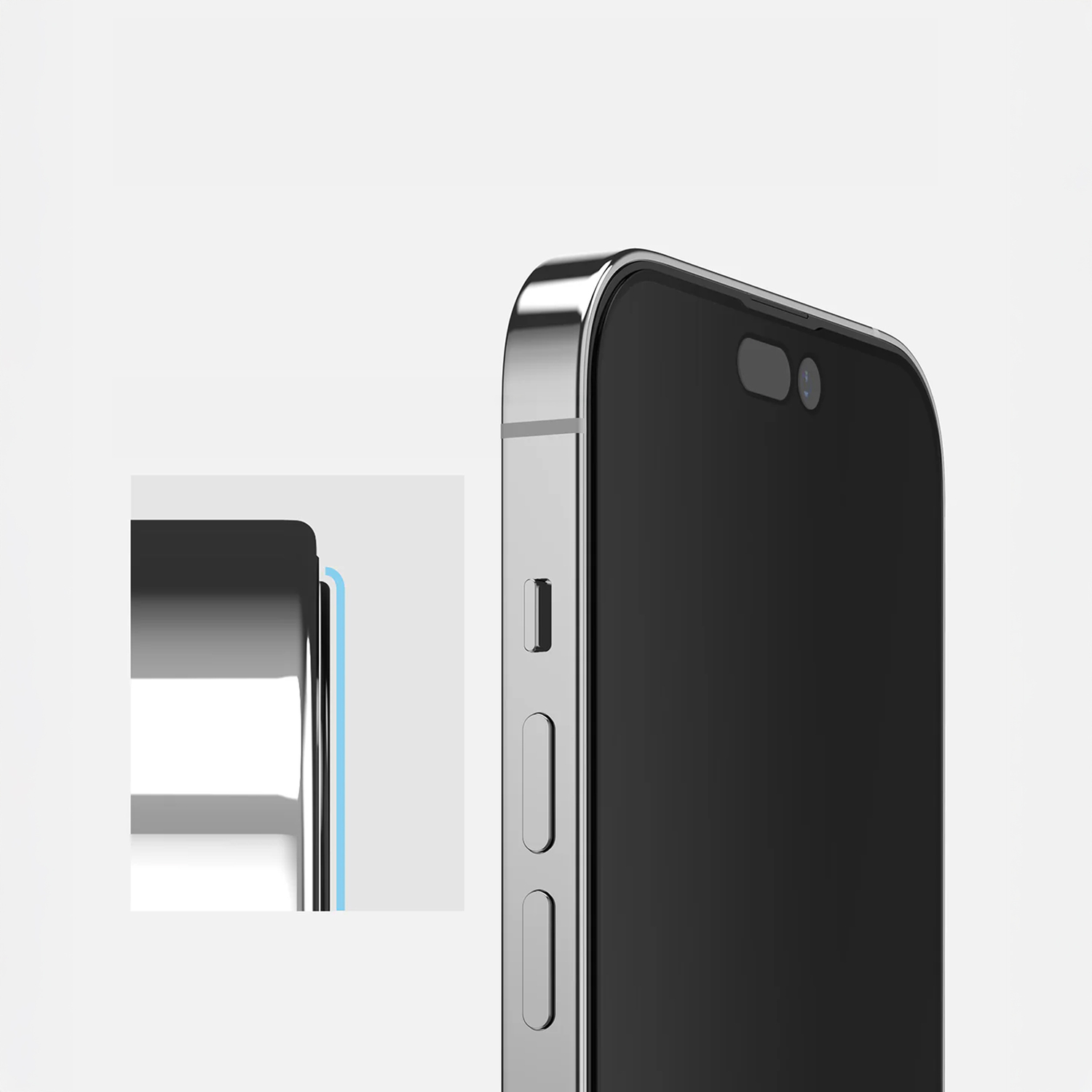 alkaya. | A Shield | Display-Sichtschutzglas | 3D Full Cover | Privacy, iPhone 15 Pro