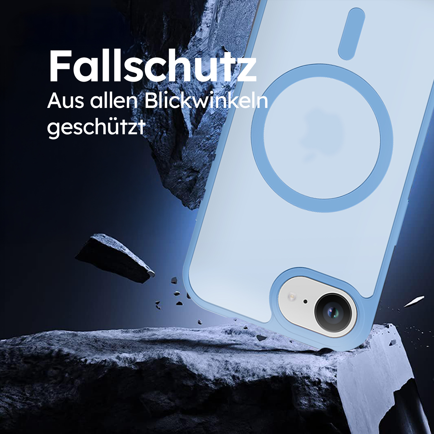 alkaya. | LUCID Protect Case kompatibel mit Magsafe  hellblau, iPhone 16e