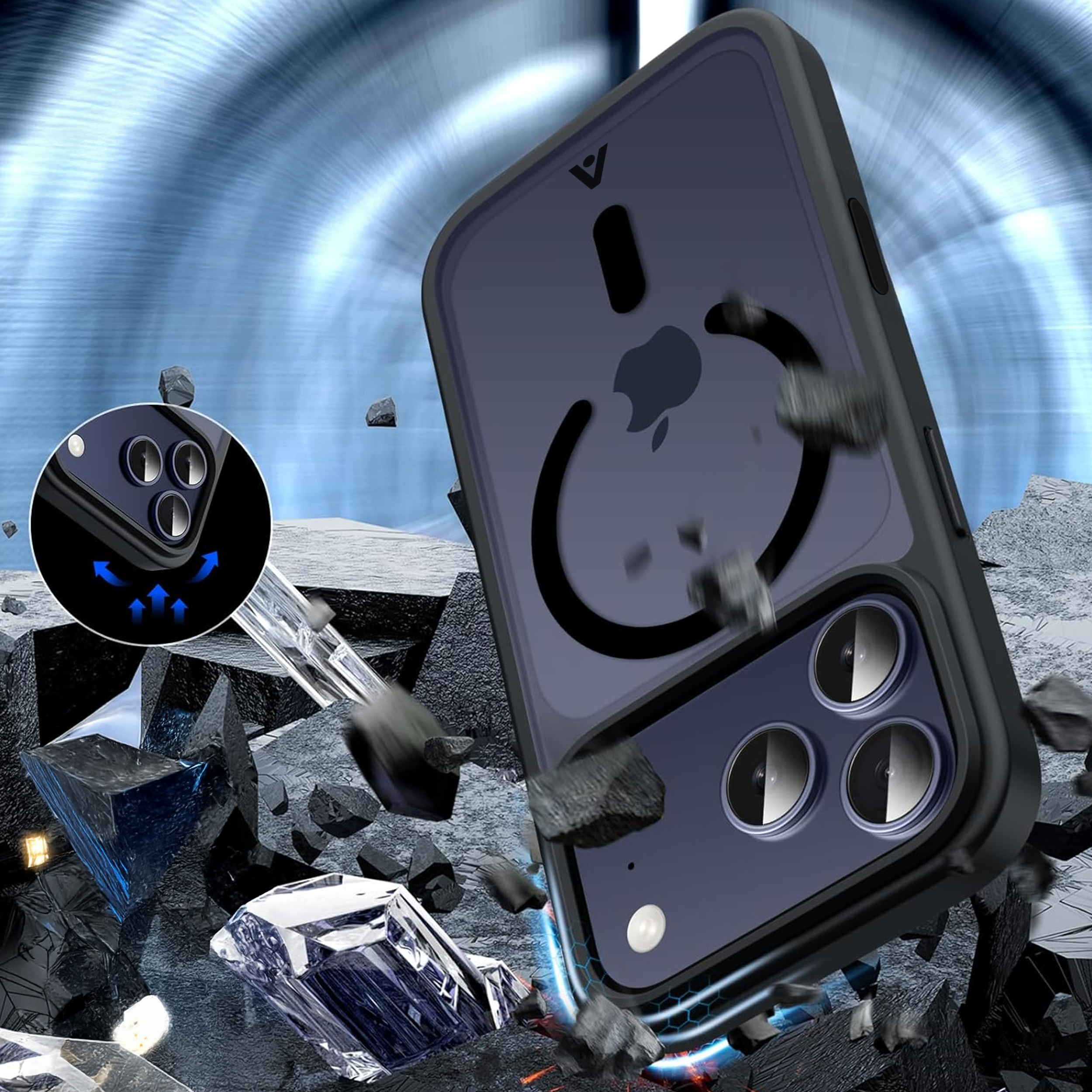 alkaya. | LUCID Protect Case kompatibel mit Magsafe schwarz, iPhone 17 Pro