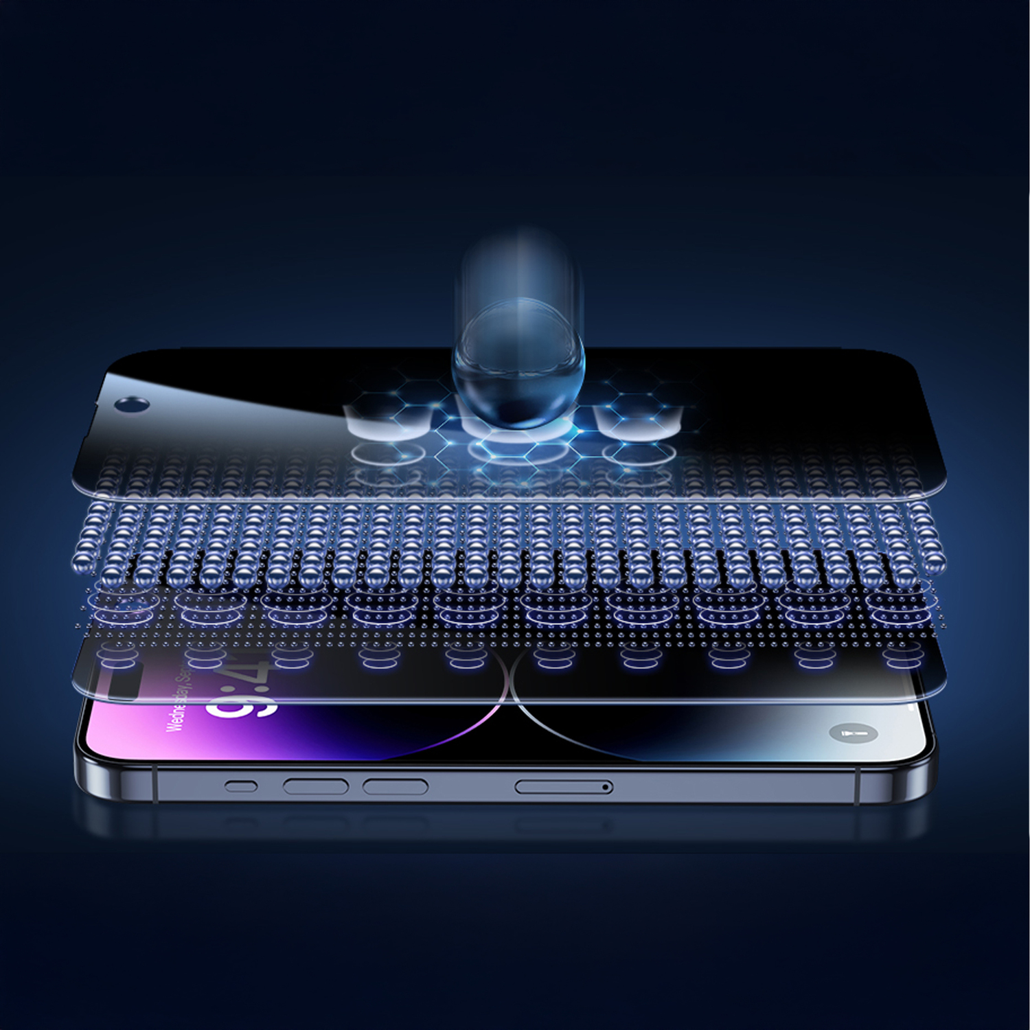 alkaya. | A Shield | Display-Sichtschutzglas | 3D Full Cover | Privacy, iPhone 14 Pro Max