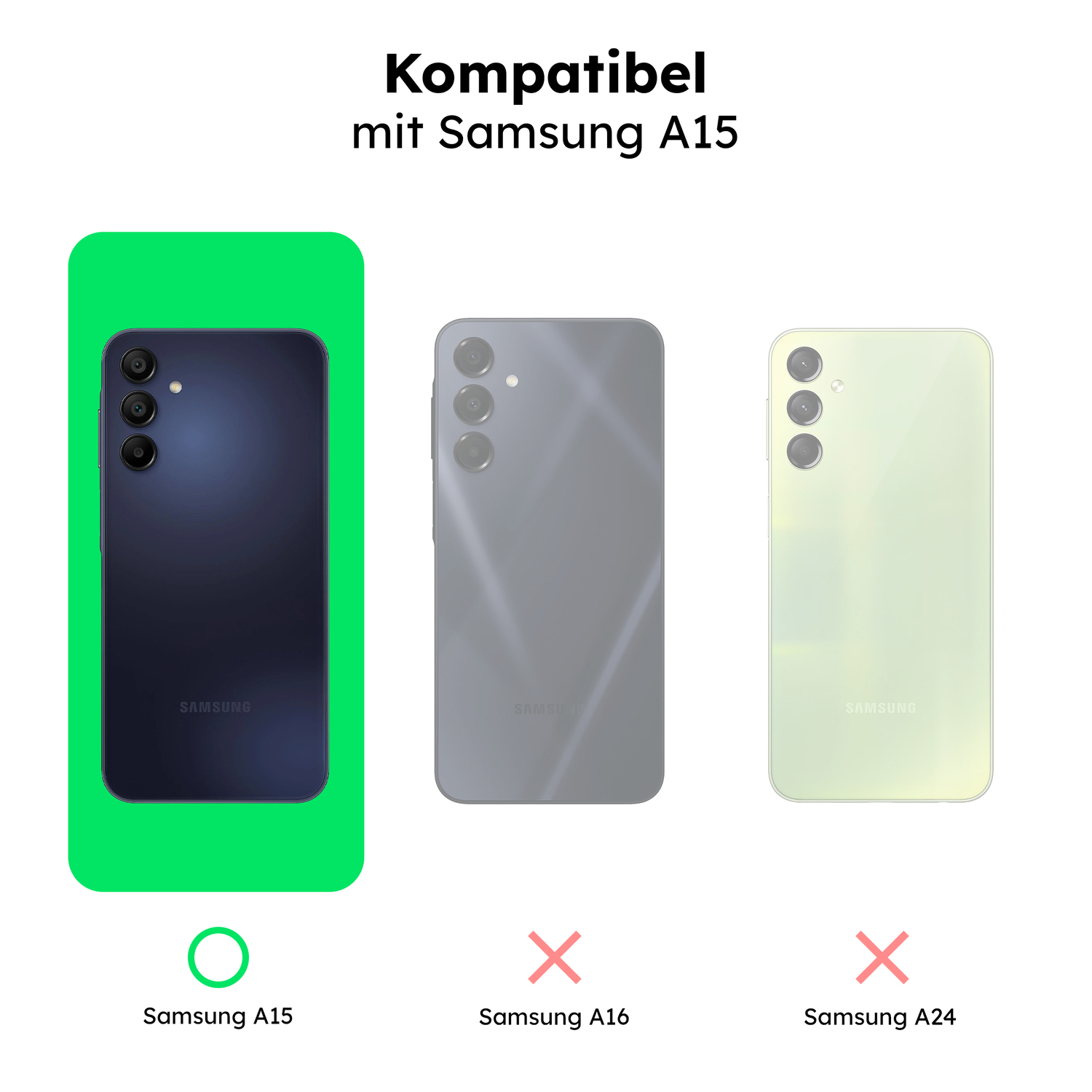 alkaya. | LUCID Handy Schutzhülle Clear Case Samsung A15